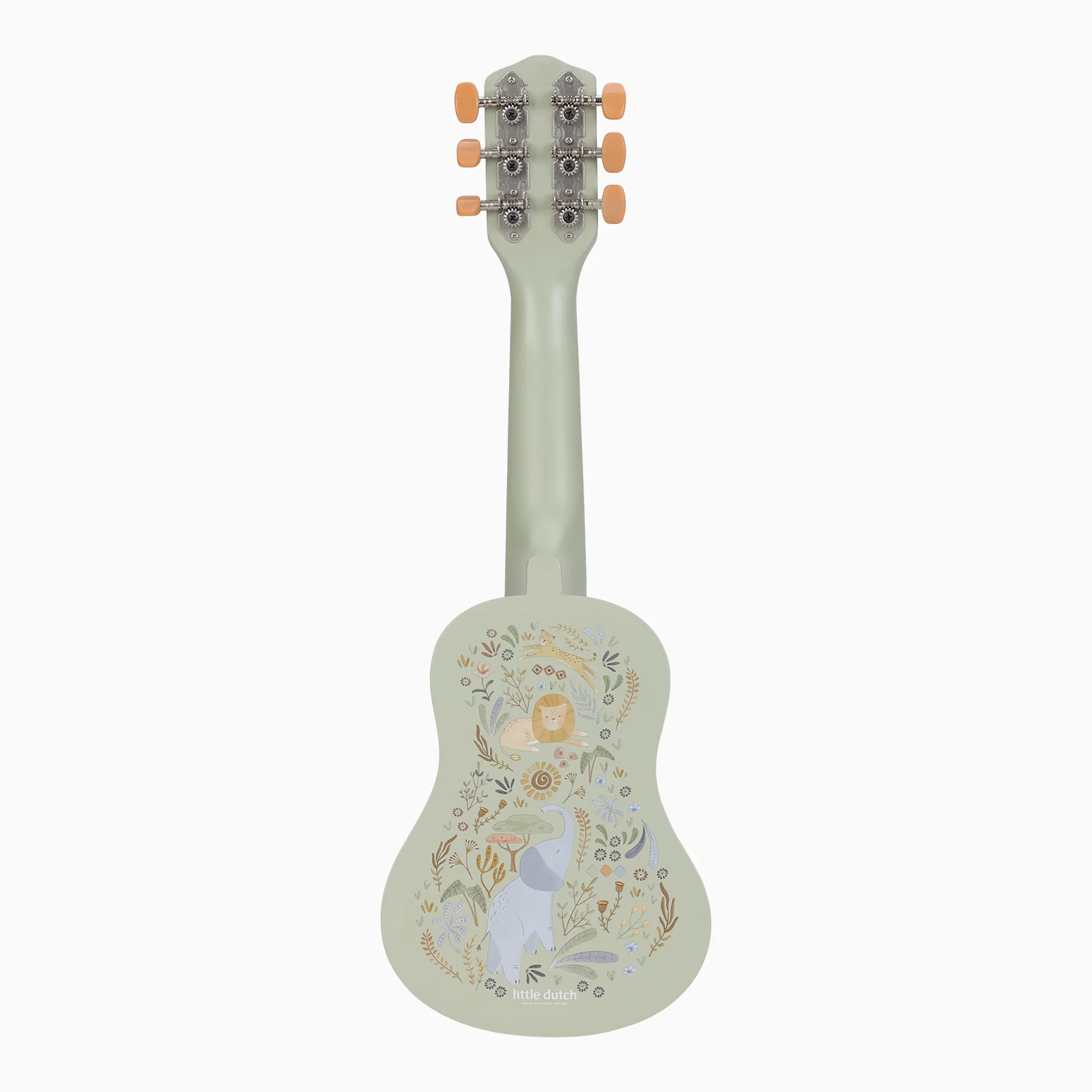 Little Dutch Safari Friends Wooden Guitar - Green - Image 4
