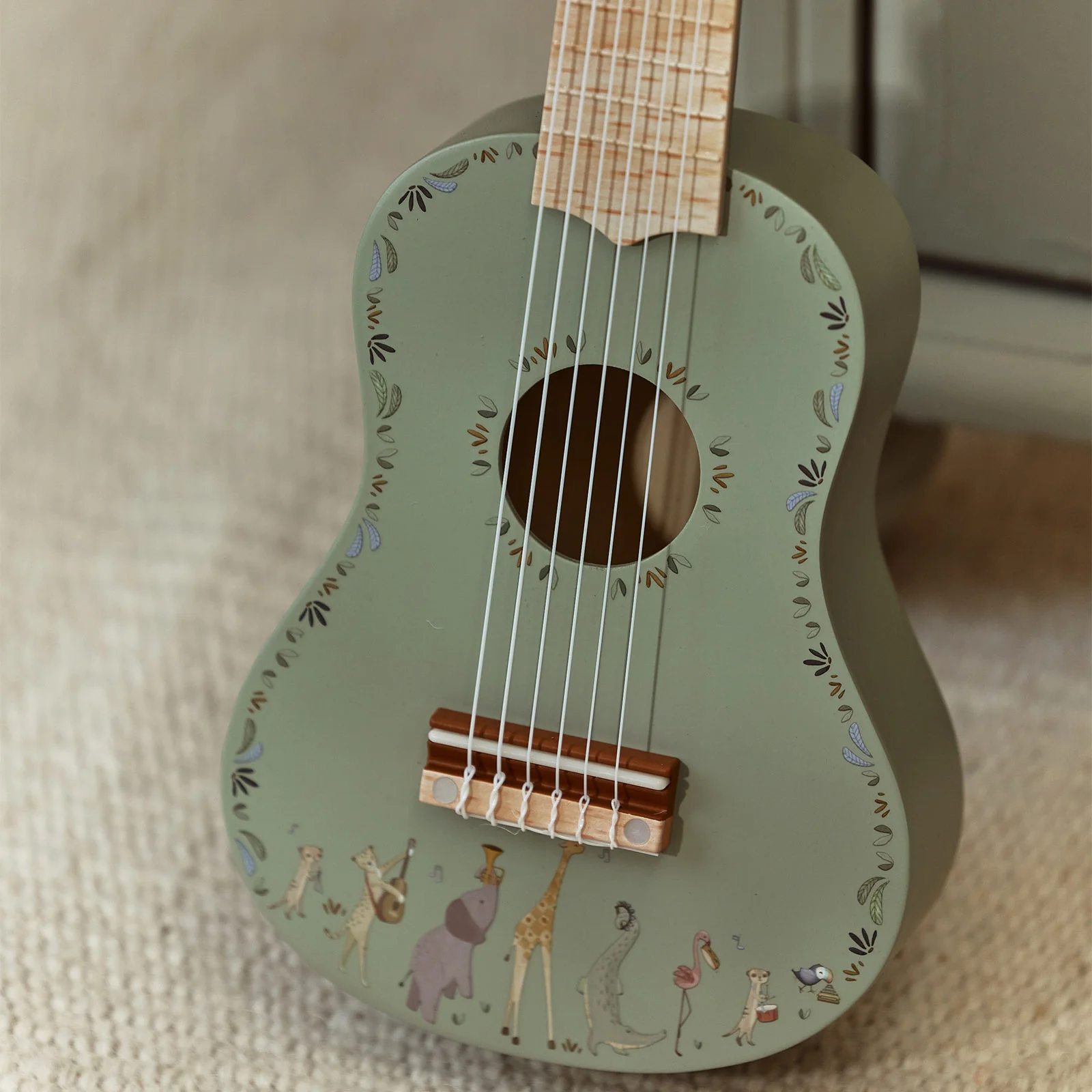 Little Dutch Safari Friends Wooden Guitar - Green - Image 6