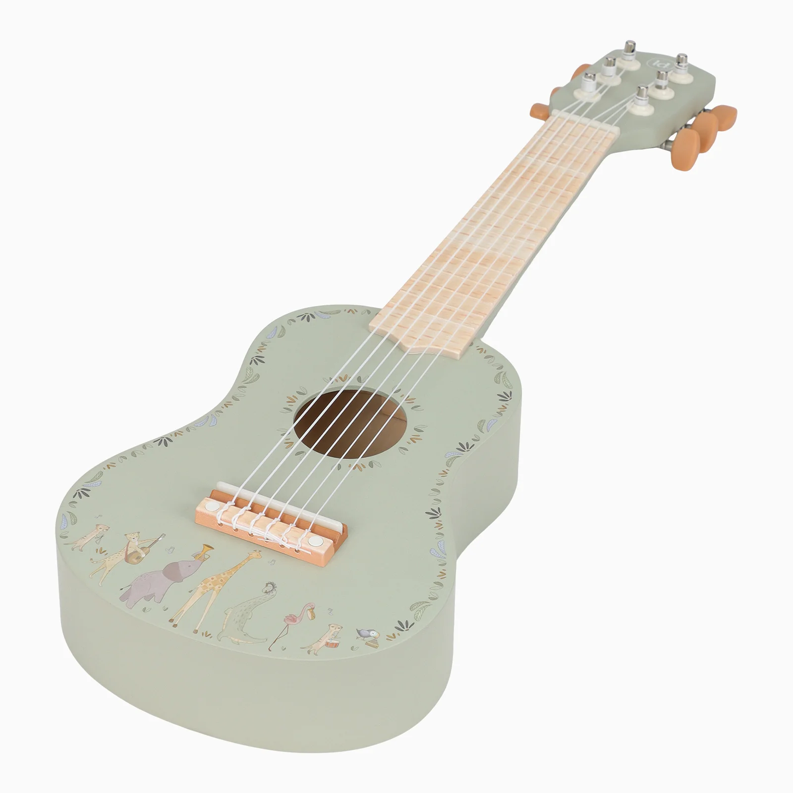 Little Dutch Safari Friends Wooden Guitar - Green - Image 8