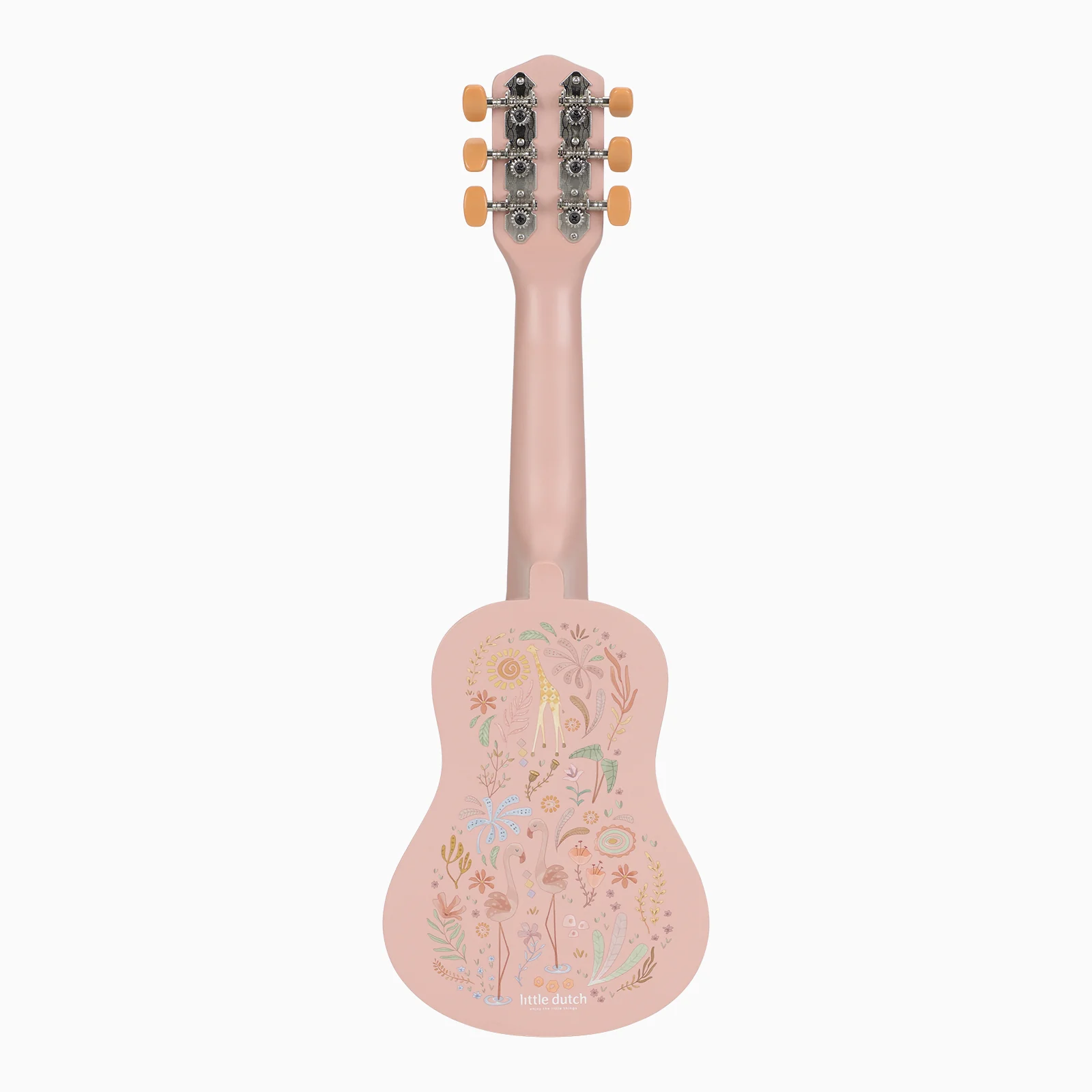 Little Dutch Safari Friends Wooden Guitar - Pink - Image 4