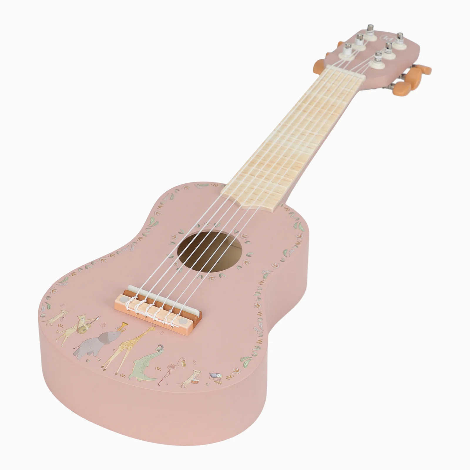 Little Dutch Safari Friends Wooden Guitar - Pink - Image 8