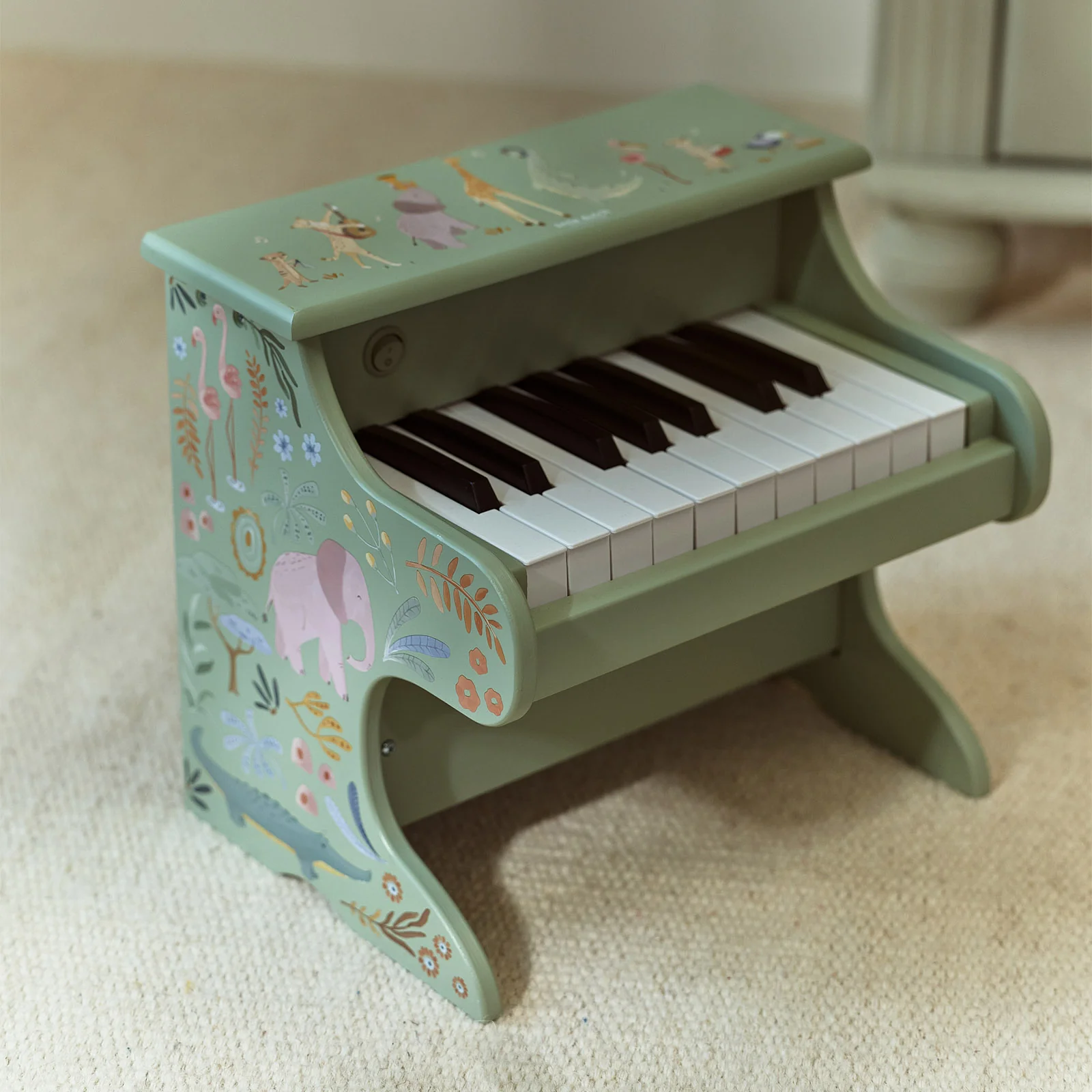 Little Dutch Safari Friends Wooden Piano - Green
