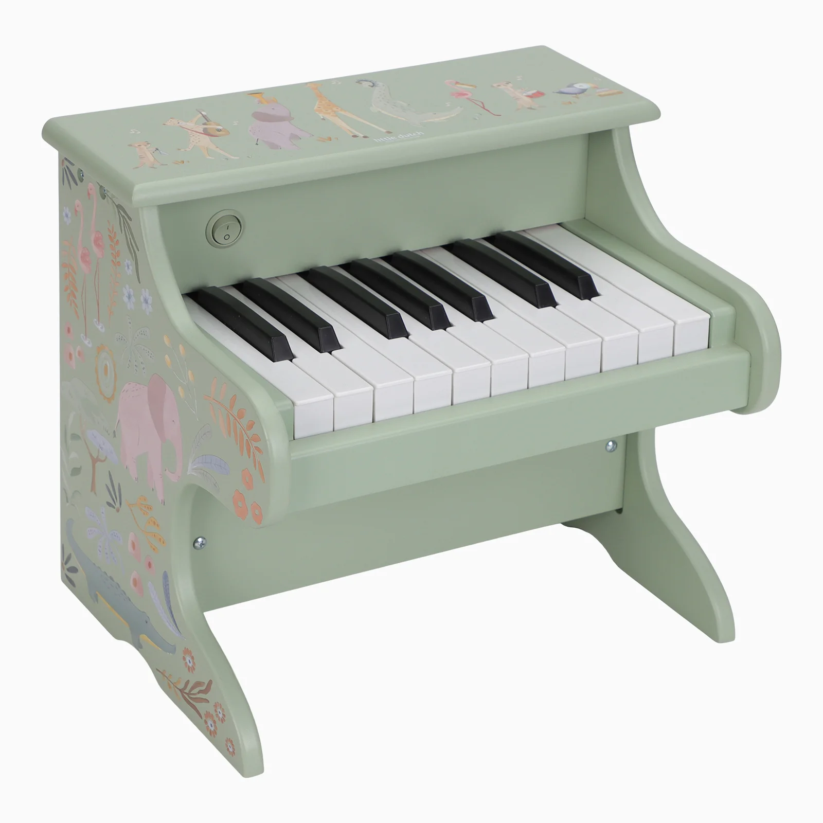 Little Dutch Safari Friends Wooden Piano - Green - Image 2