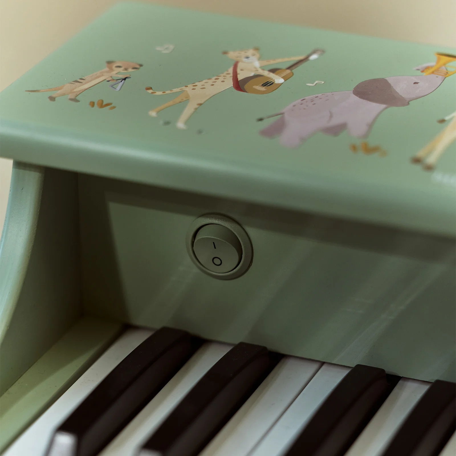 Little Dutch Safari Friends Wooden Piano - Green - Image 6