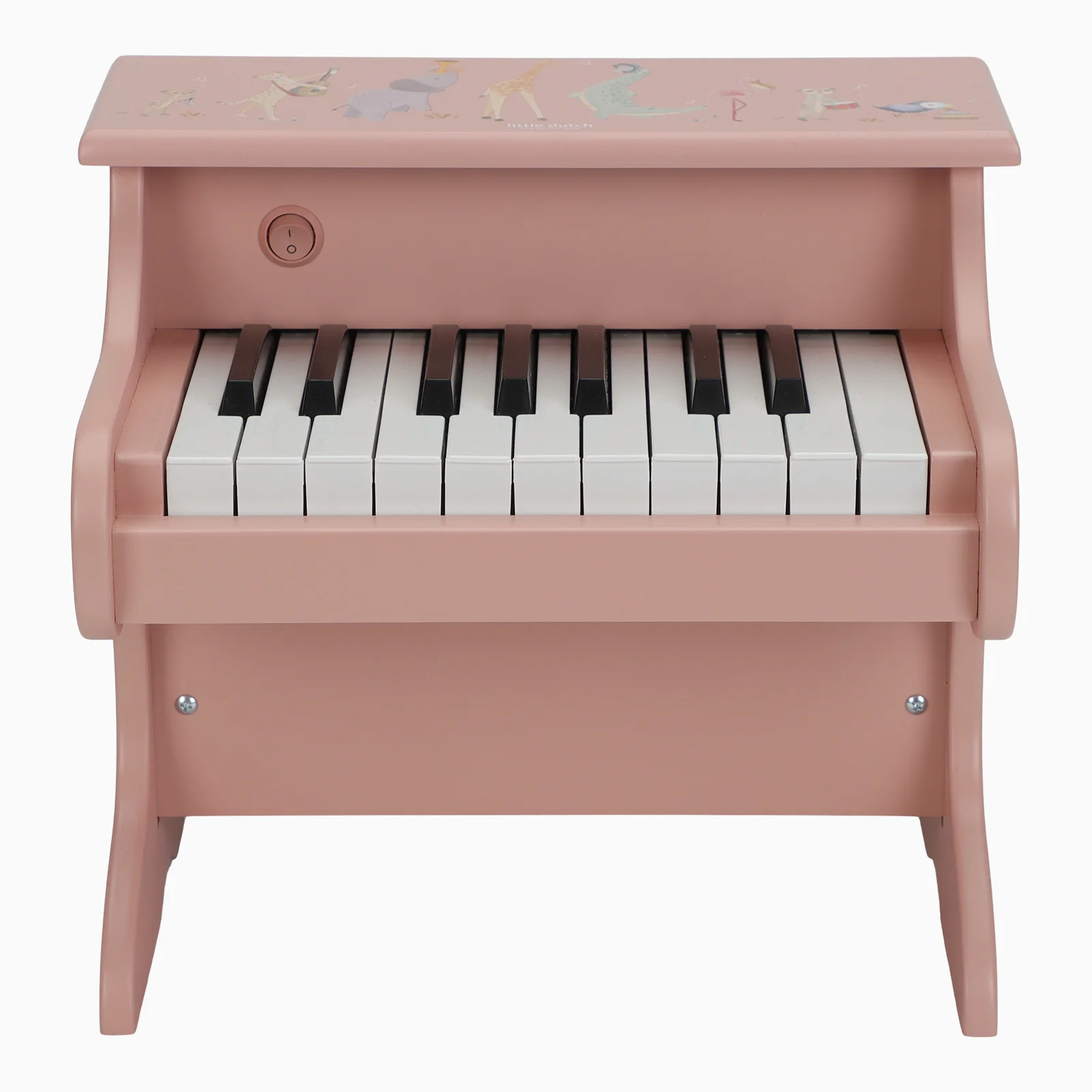 Little Dutch Safari Friends Wooden Piano - Pink - Image 3