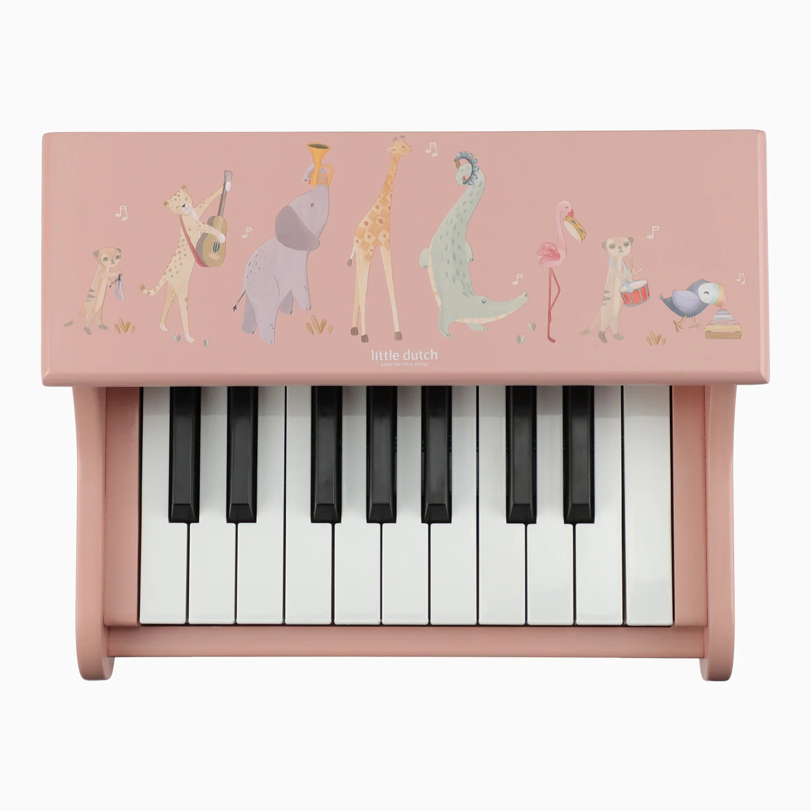 Little Dutch Safari Friends Wooden Piano - Pink - Image 6