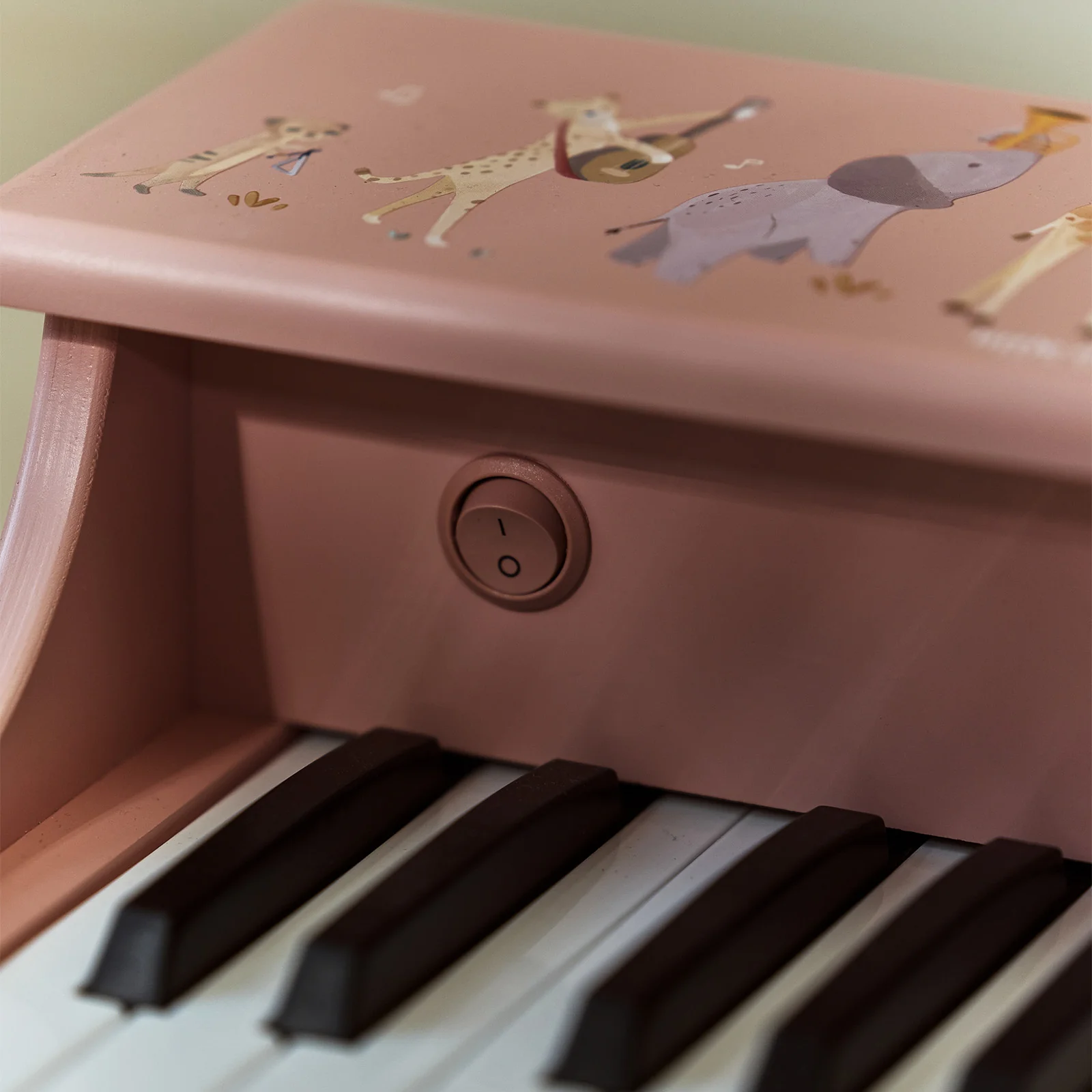 Little Dutch Safari Friends Wooden Piano - Pink - Image 7