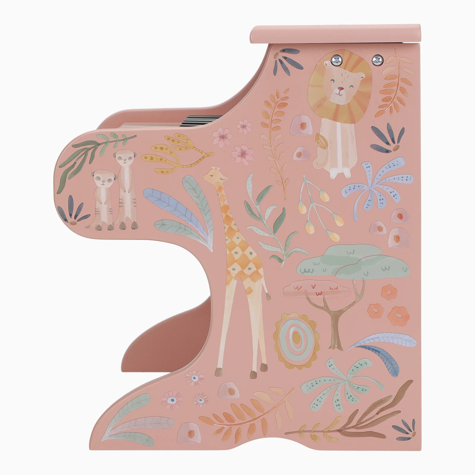 Little Dutch Safari Friends Wooden Piano - Pink - Image 8