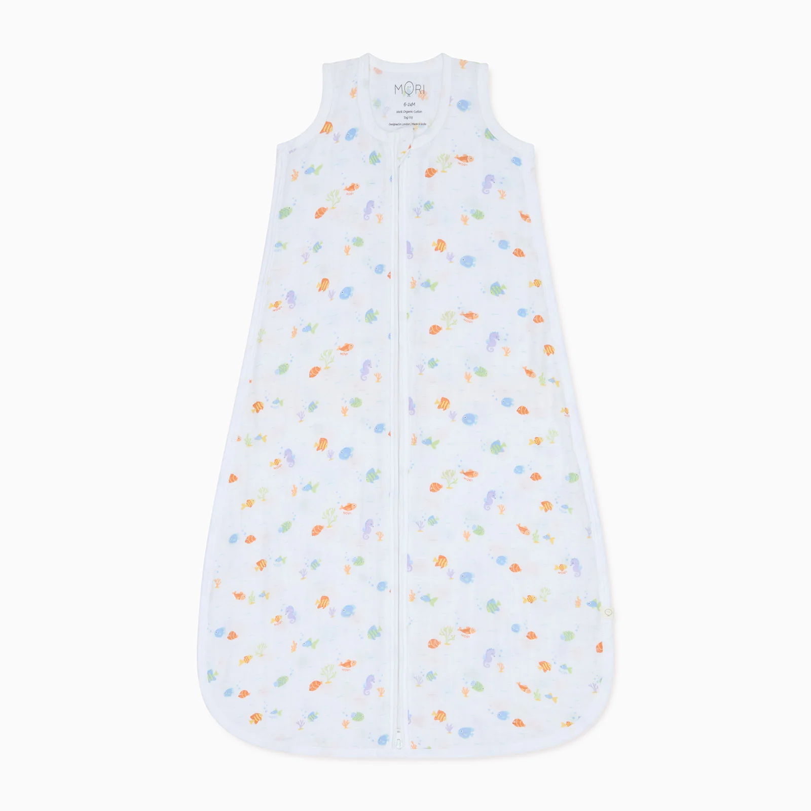 Little Fish Muslin Front Opening Sleeping Bag - Image 2