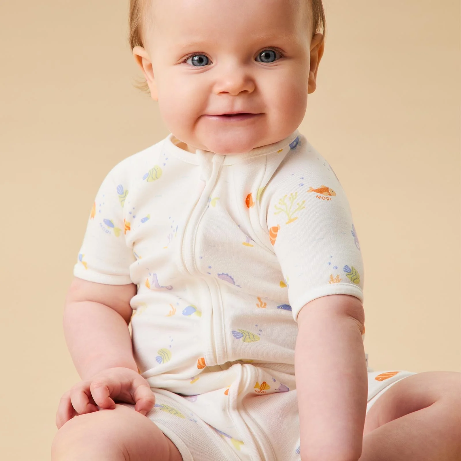 Little Fish Zip Summer Sleepsuit