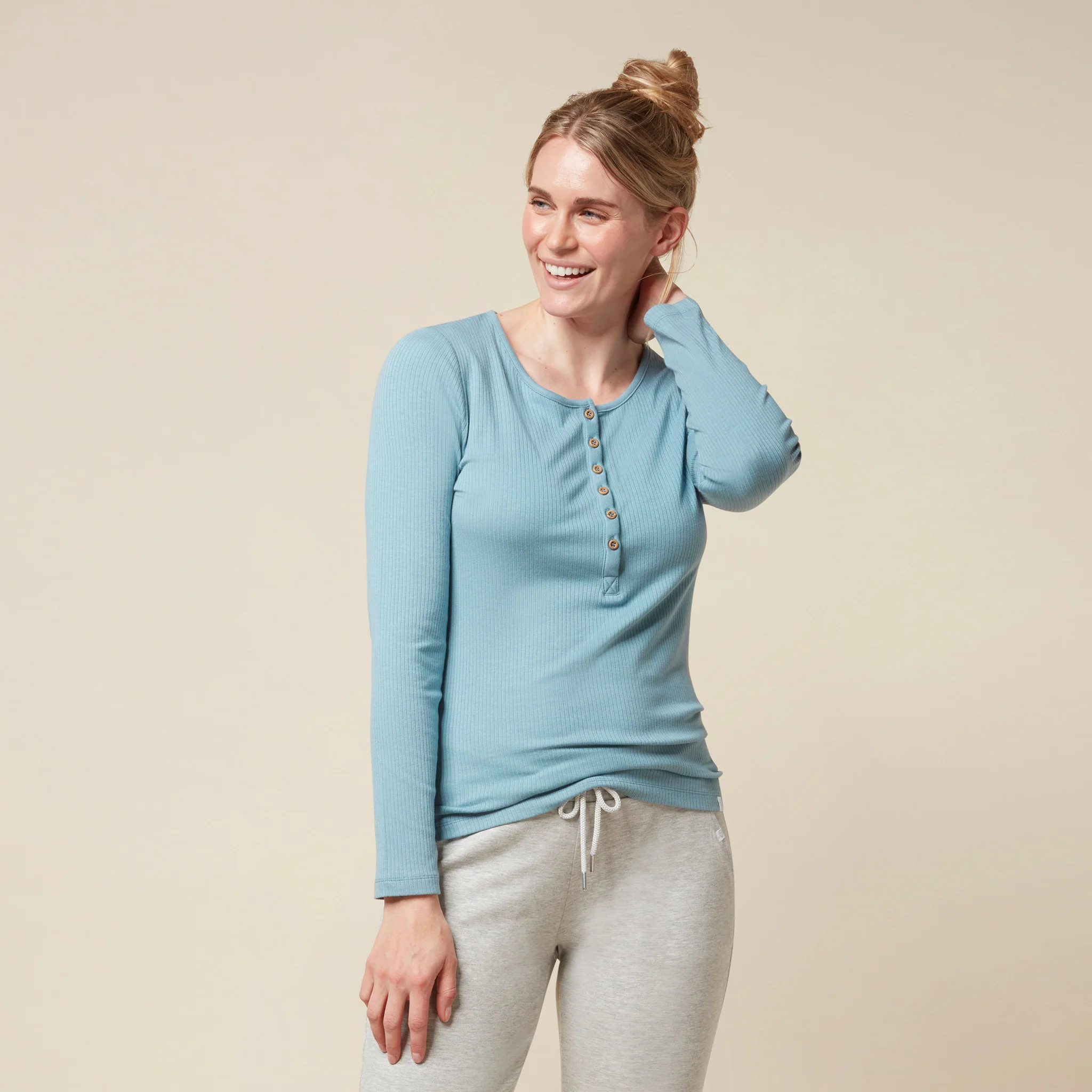 Mama Ribbed Long Sleeve T-Shirt