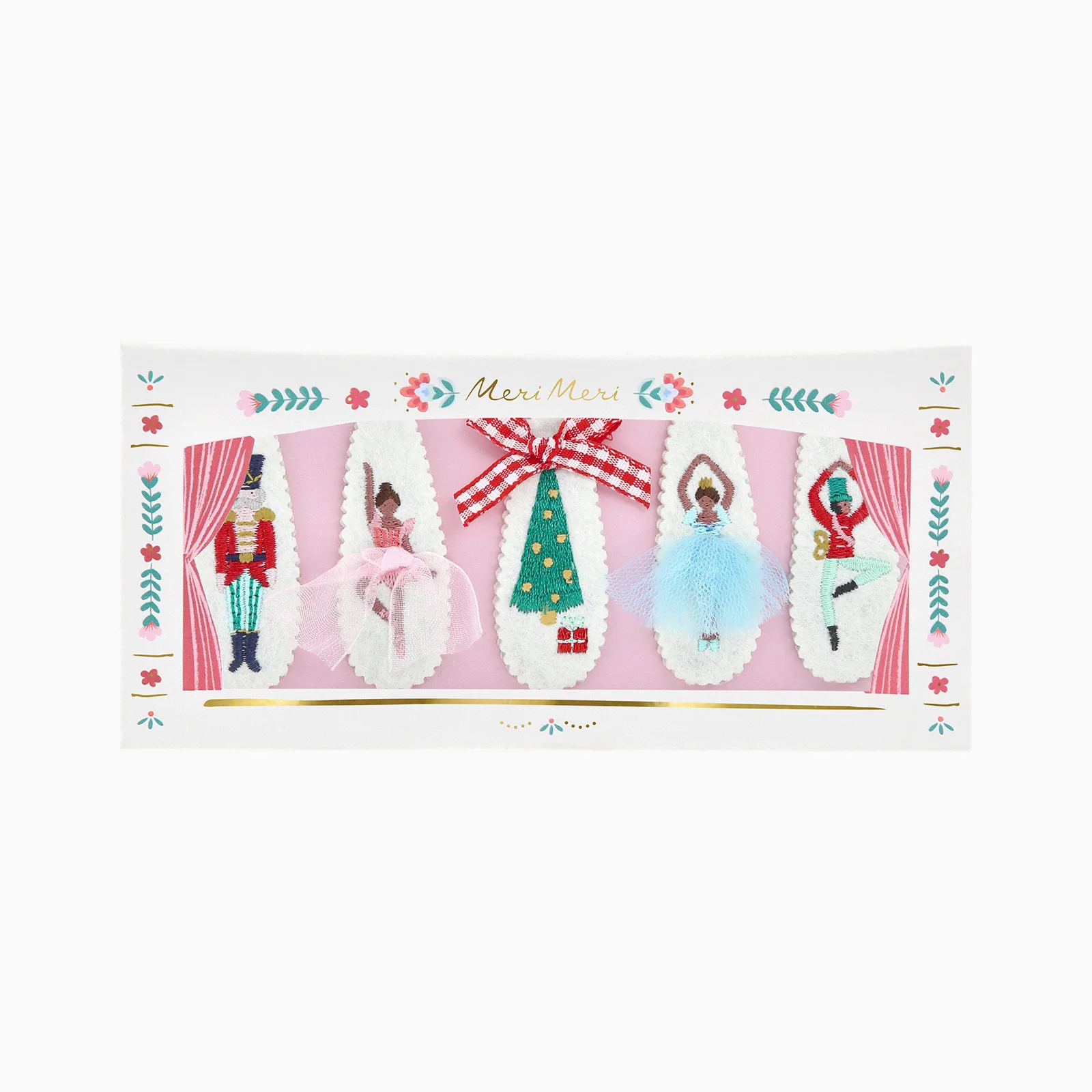 Meri Meri Embroidered Nutcracker Hair Clips