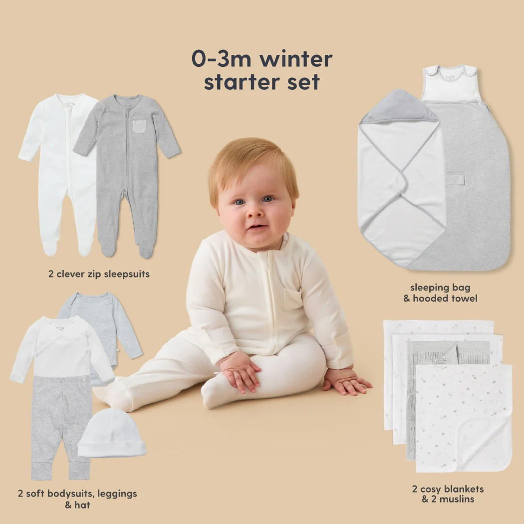 MORI Newborn Baby Starter 12-Piece Essentials Set - Image 33