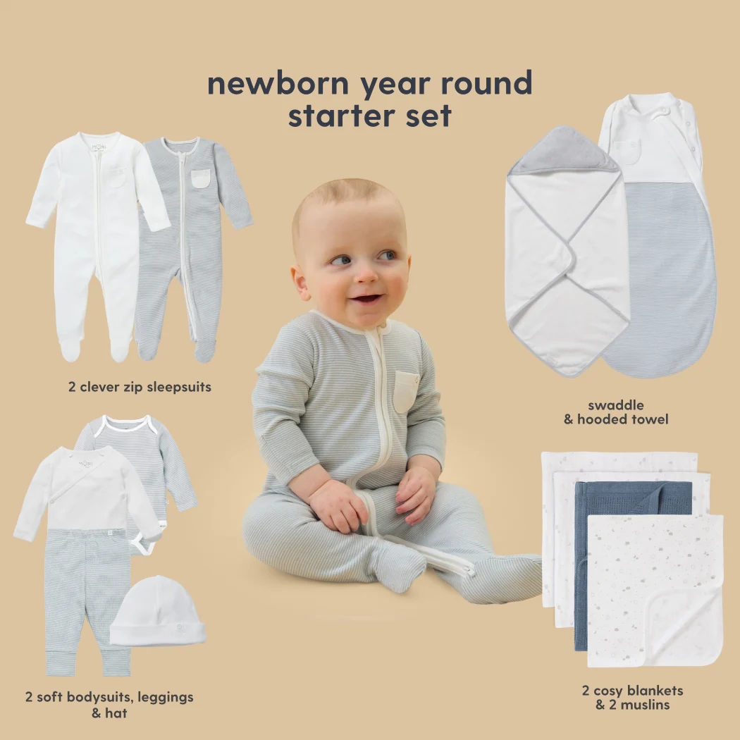 MORI Newborn Baby Starter 12-Piece Essentials Set - Image 5