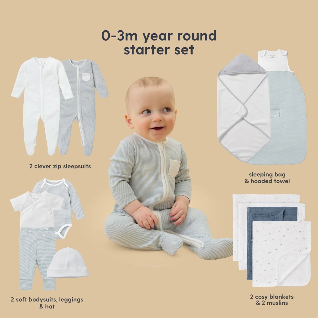 MORI Newborn Baby Starter 12-Piece Essentials Set - Image 6
