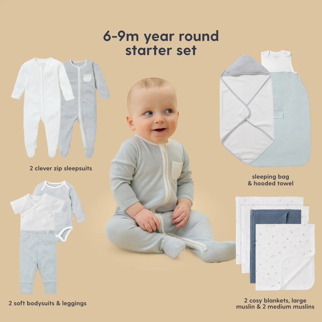 MORI Newborn Baby Starter 12-Piece Essentials Set - Image 8