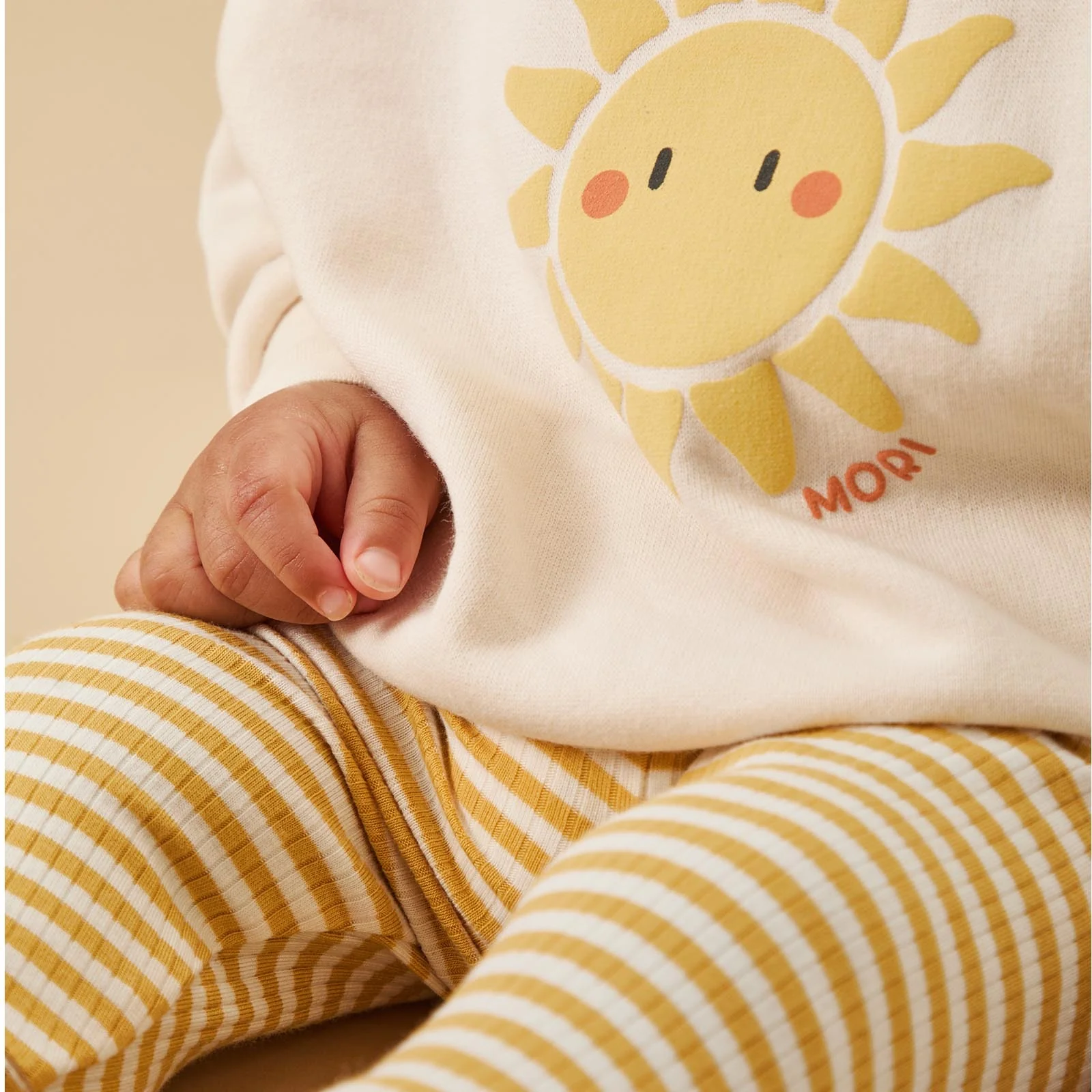 Mustard Stripe Ribbed Leggings