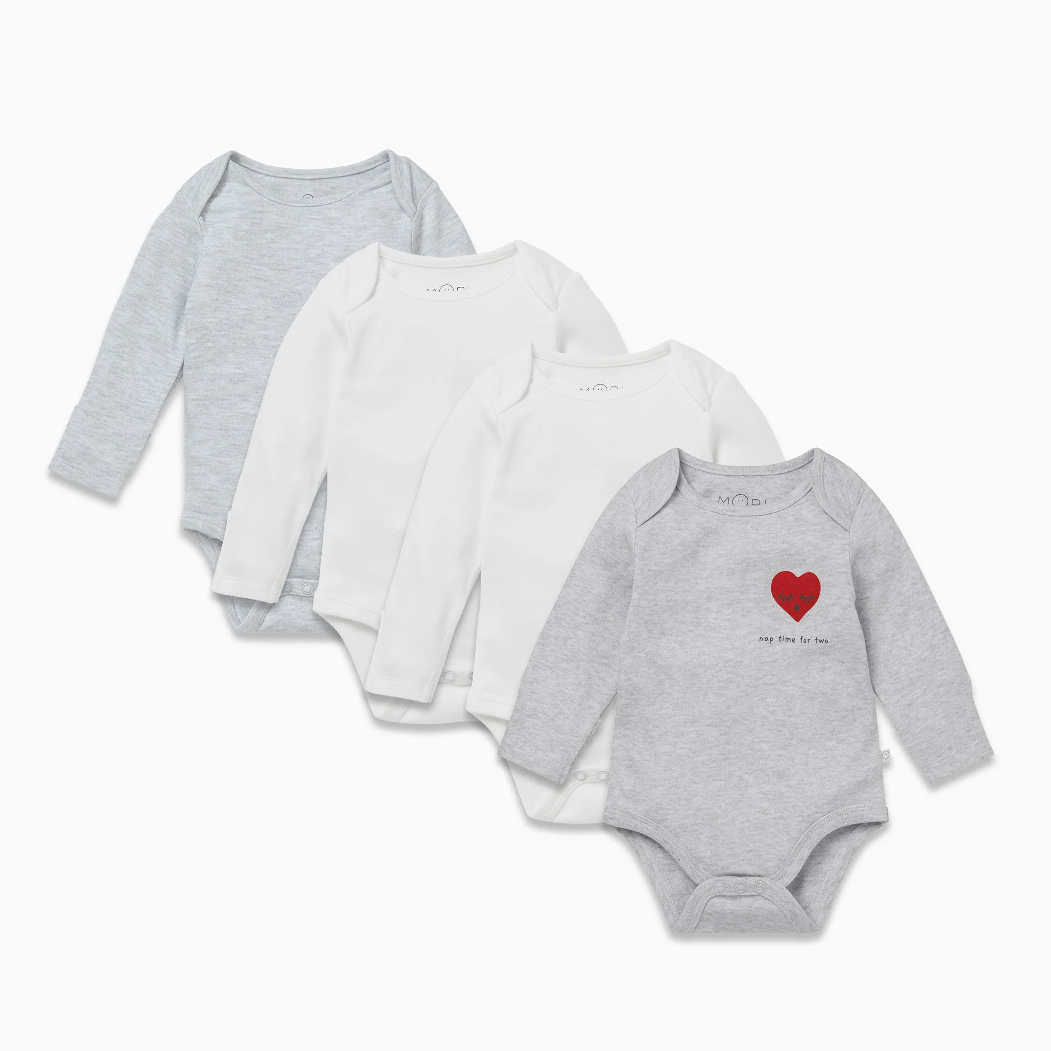 Nap Time Long Sleeve Bodysuit 4 Pack