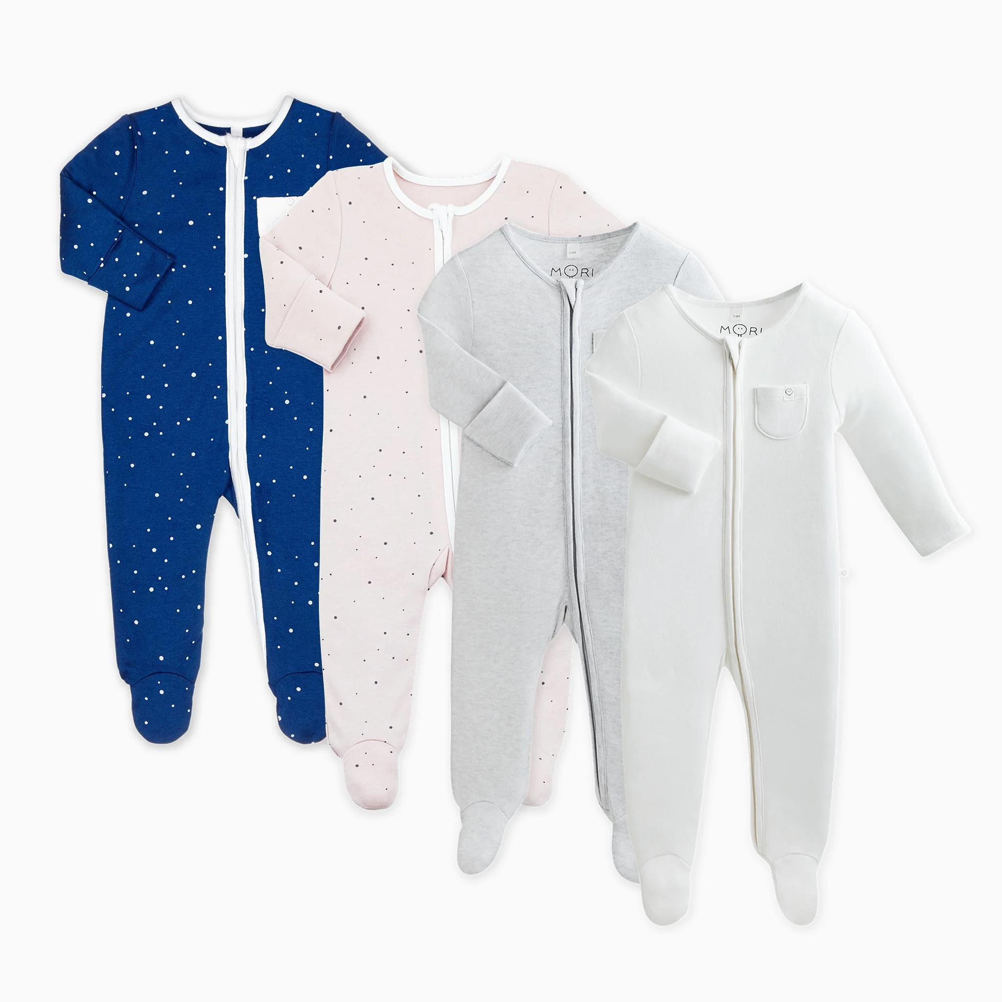 Night Sky Zip-Up Sleepsuit 4 Pack - Image 3