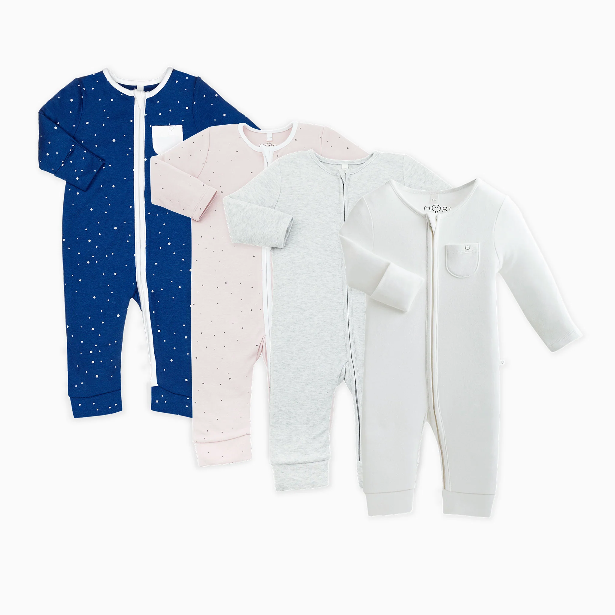 Night Sky Zip-Up Sleepsuit 4 Pack - Image 4