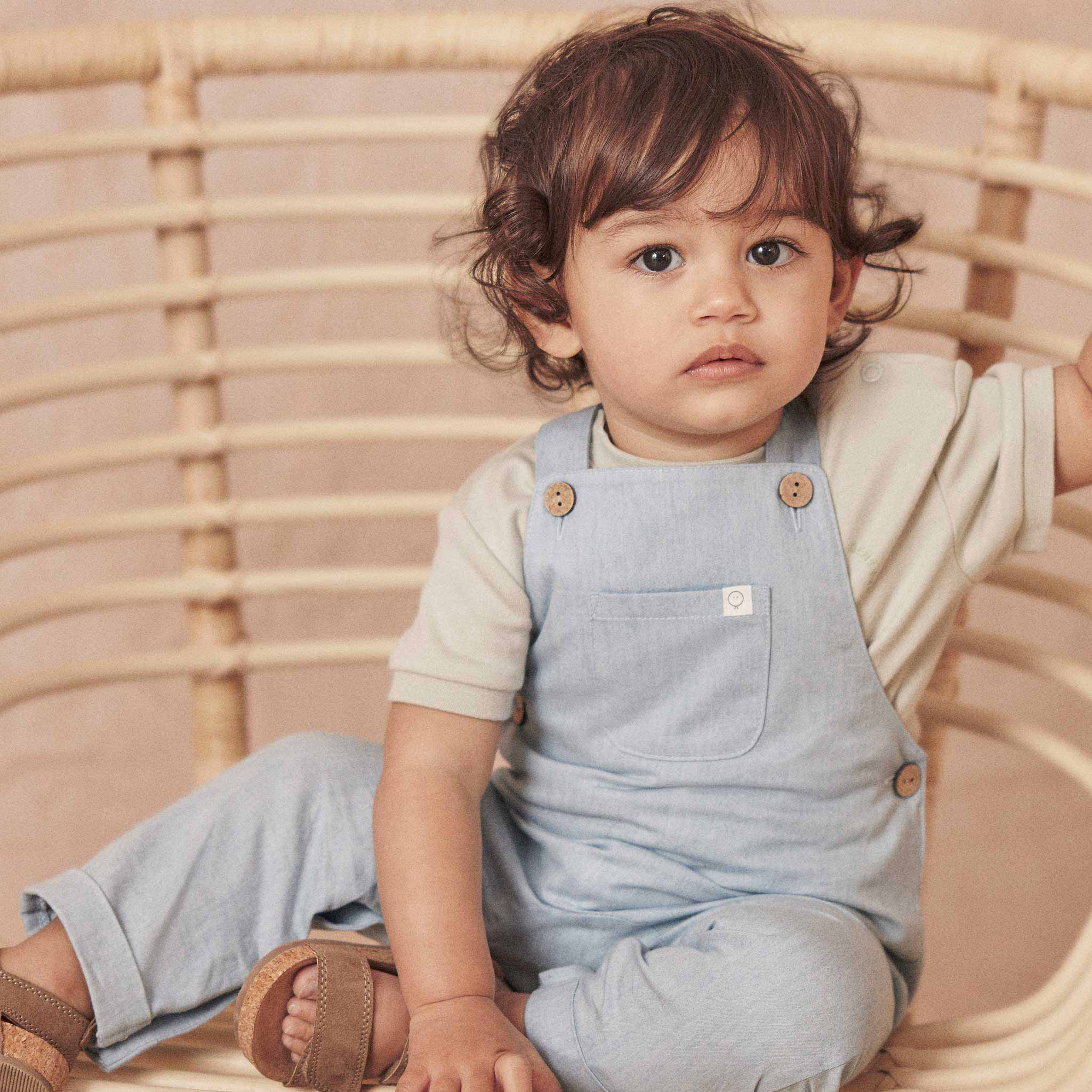 Organic Cotton Chambray Dungarees - Image 3
