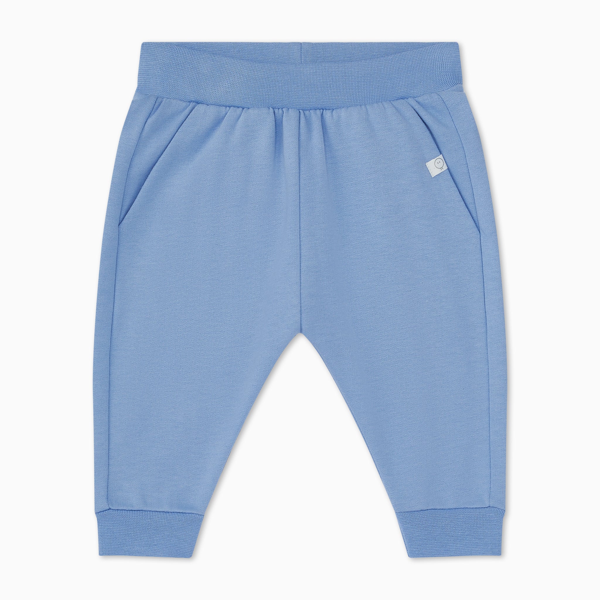 Organic Cotton Oversized Joggers - Blue - Image 3