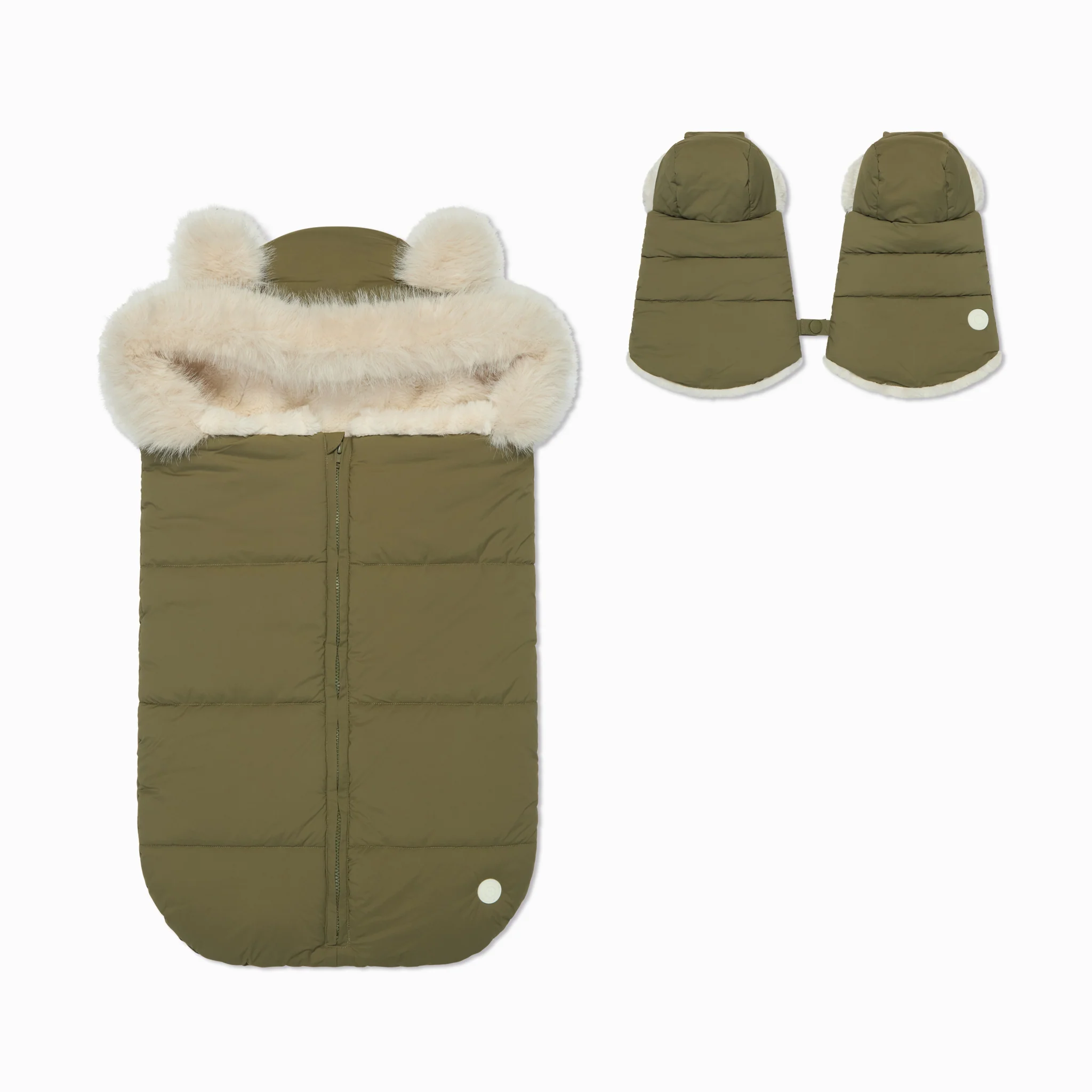 Padded Pram Liner Footmuff & Buggy Mittens - Image 3