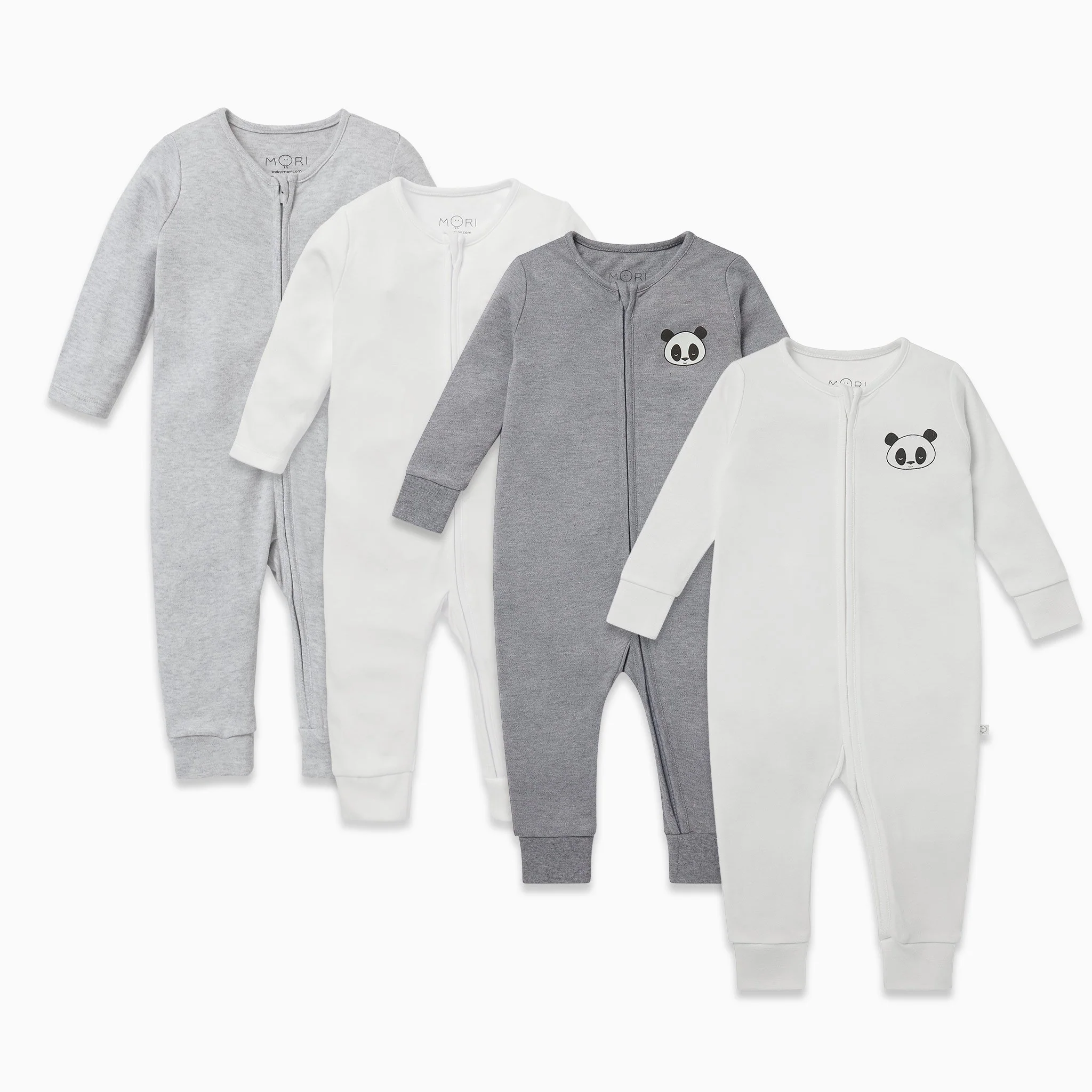 Panda Pal Zip-Up Sleepsuit 4 Pack - Image 2