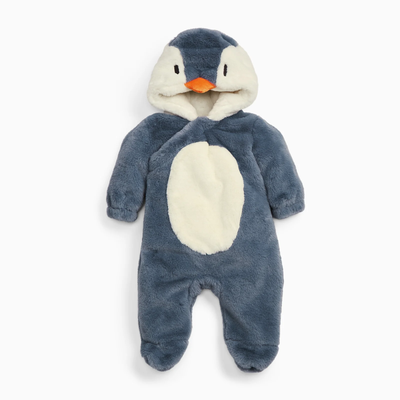 Penguin Faux Fur Pramsuit - Image 2