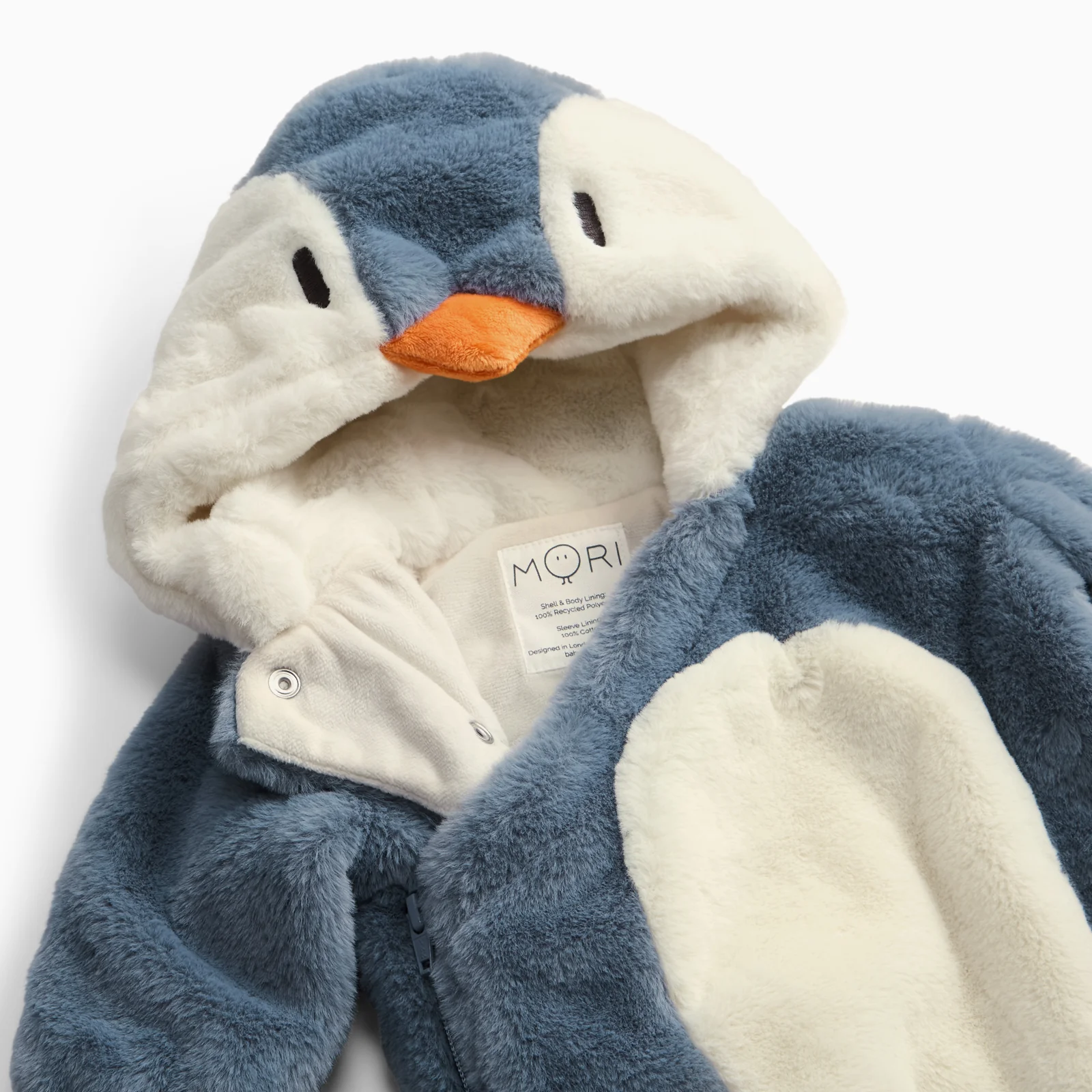 Penguin Faux Fur Pramsuit - Image 3