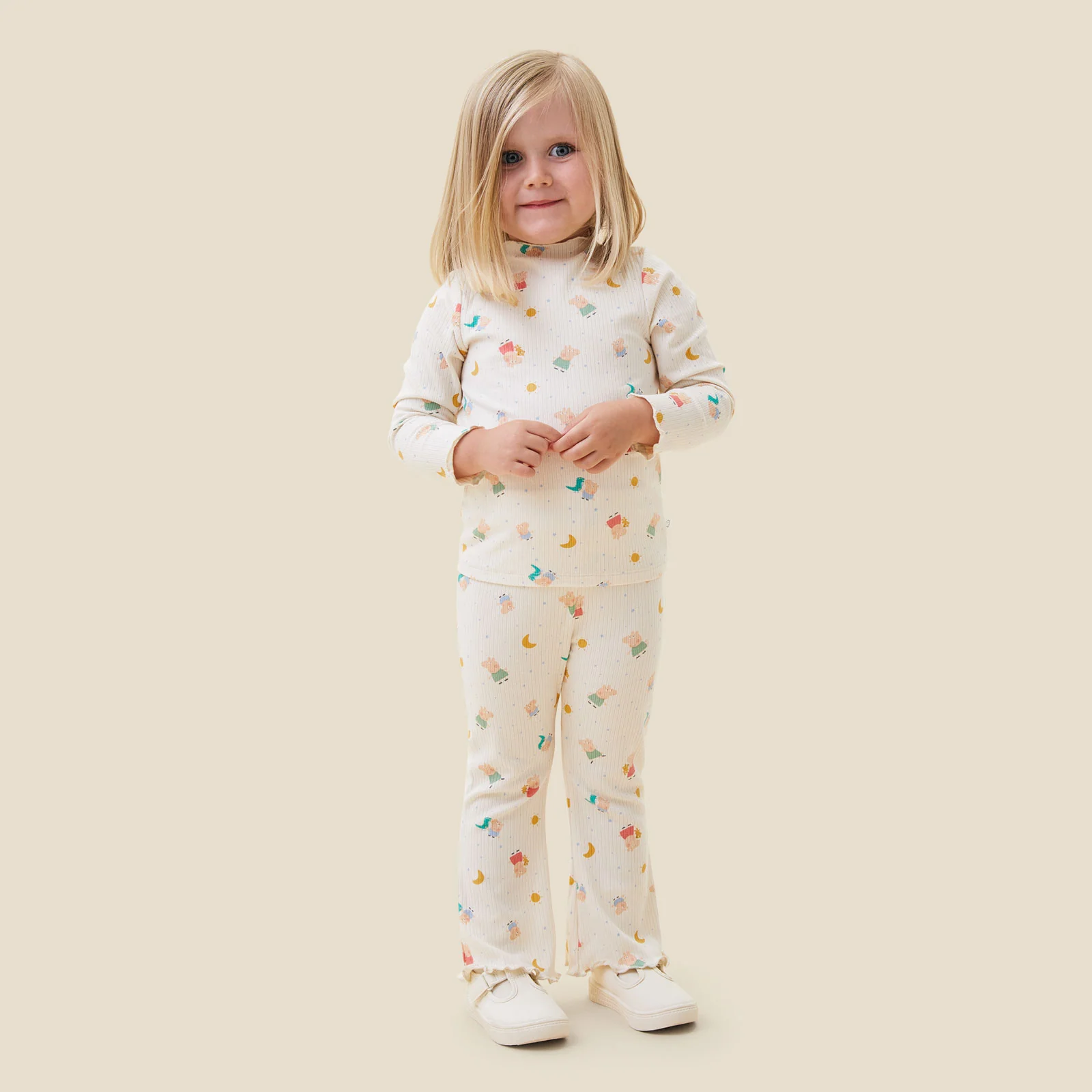 Peppa Pig Ribbed Top & Flares Outfit - Image 3