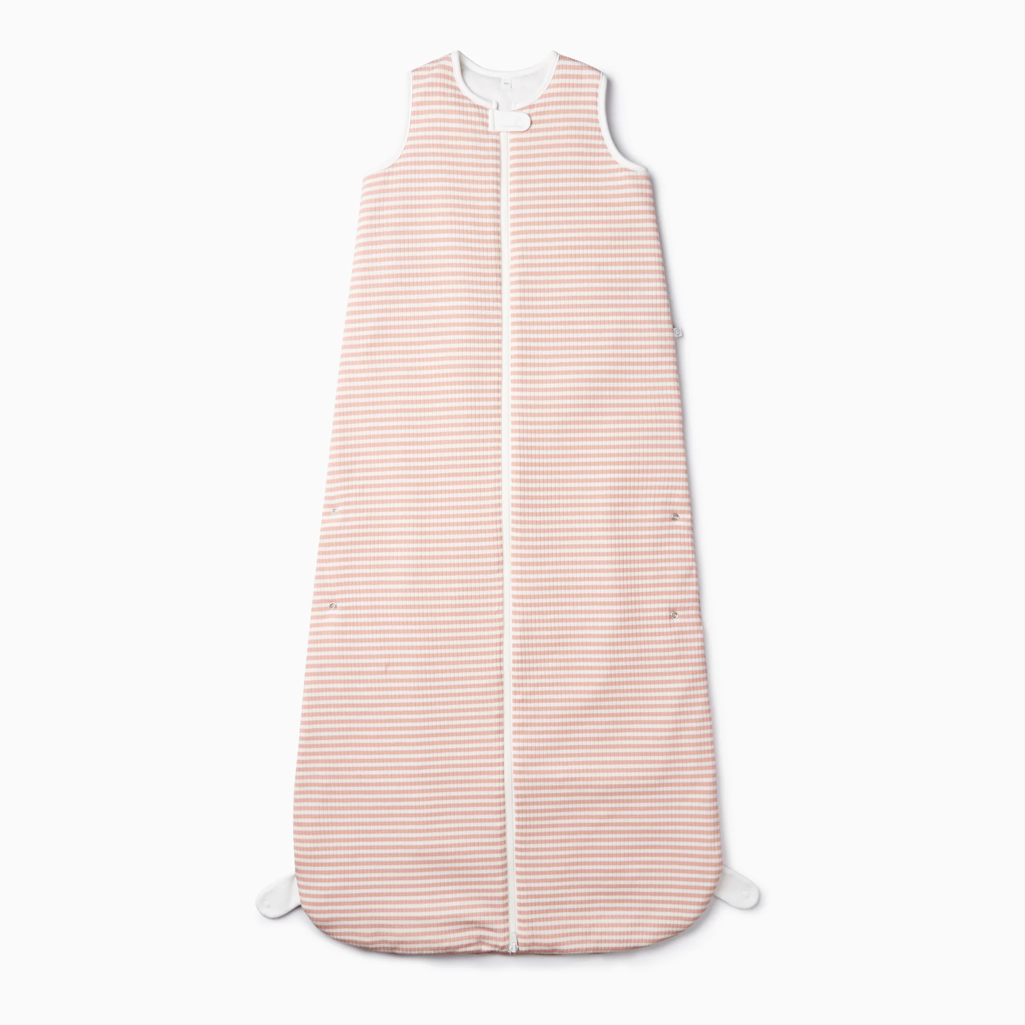 Pink Stripe Ribbed Front Opening Sleeping Bag 1.5 TOG - Image 6