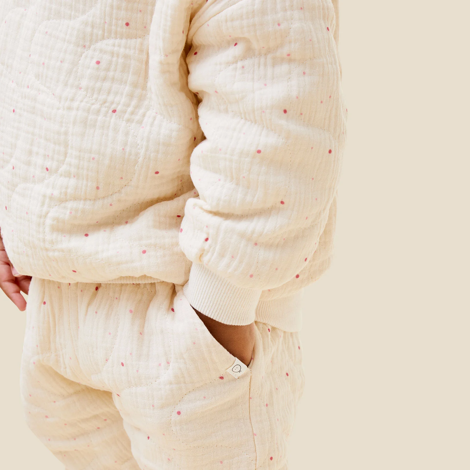 Polka Dot Quilted Sweatshirt - Image 6
