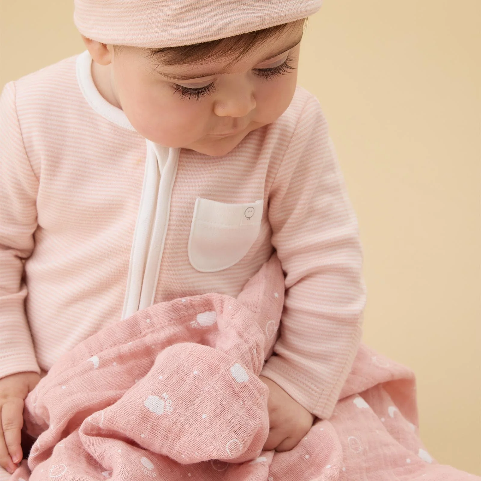 Pre-Washed Large Muslin Swaddle - Blush