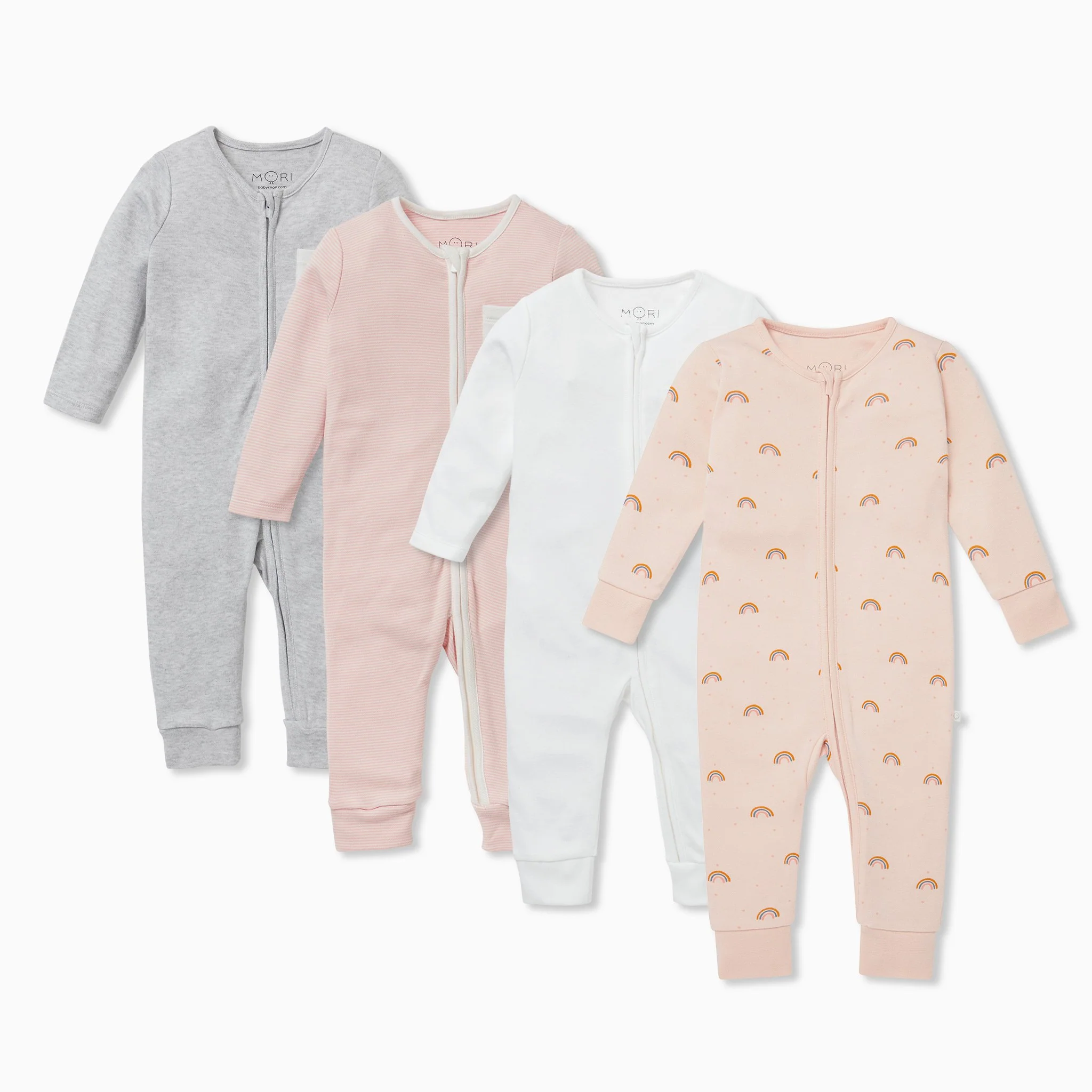 Rainbow Zip Sleepsuit 4 Pack - Image 2