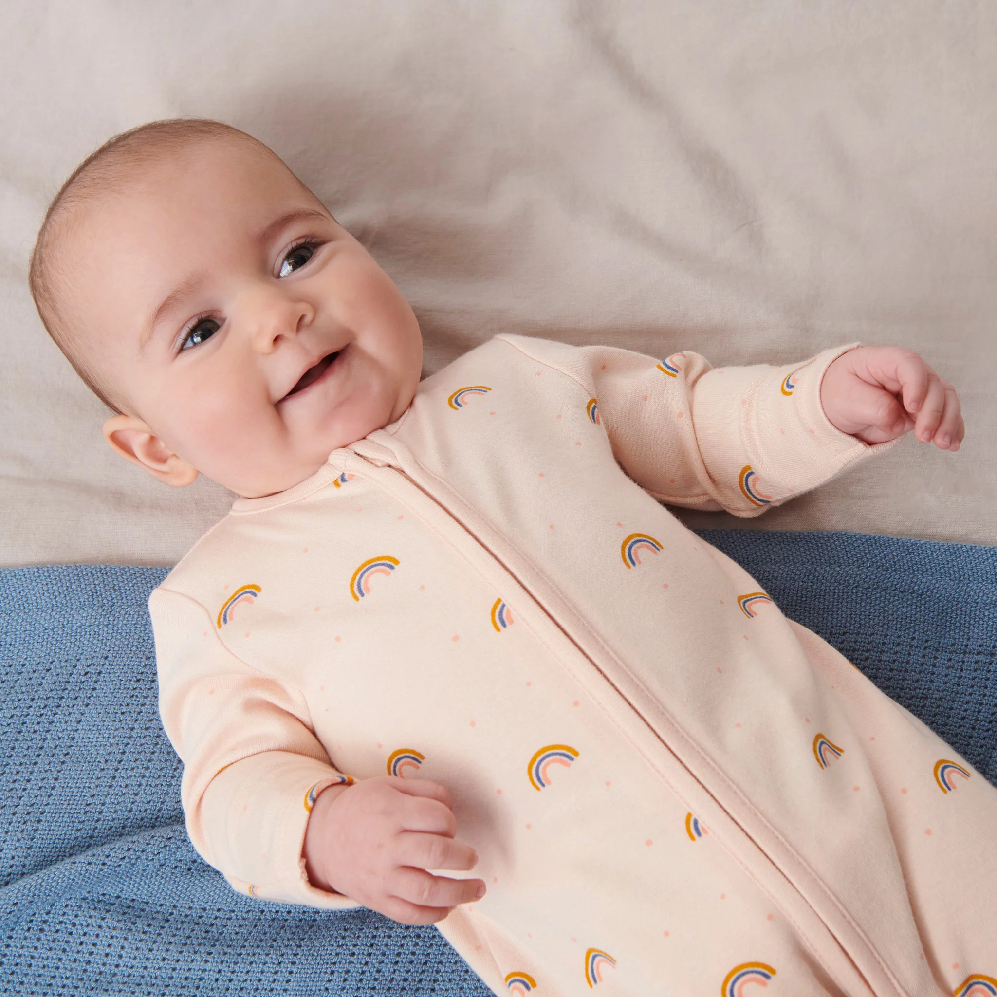Rainbow Zip Sleepsuit 4 Pack - Image 3