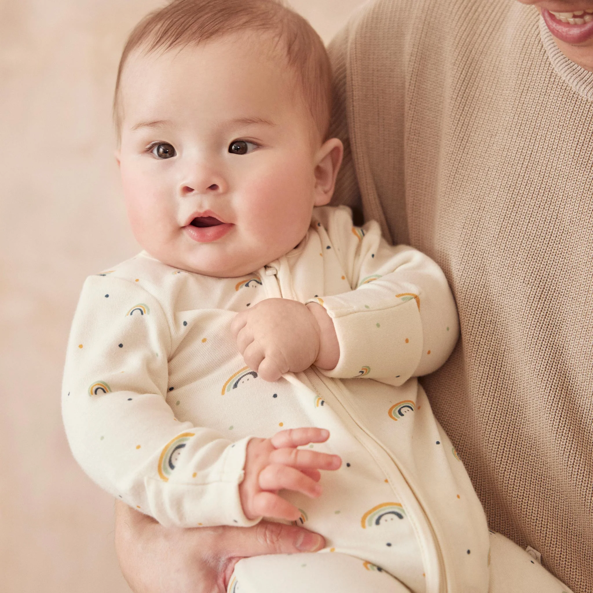 Rainbow Zip-Up Sleepsuit
