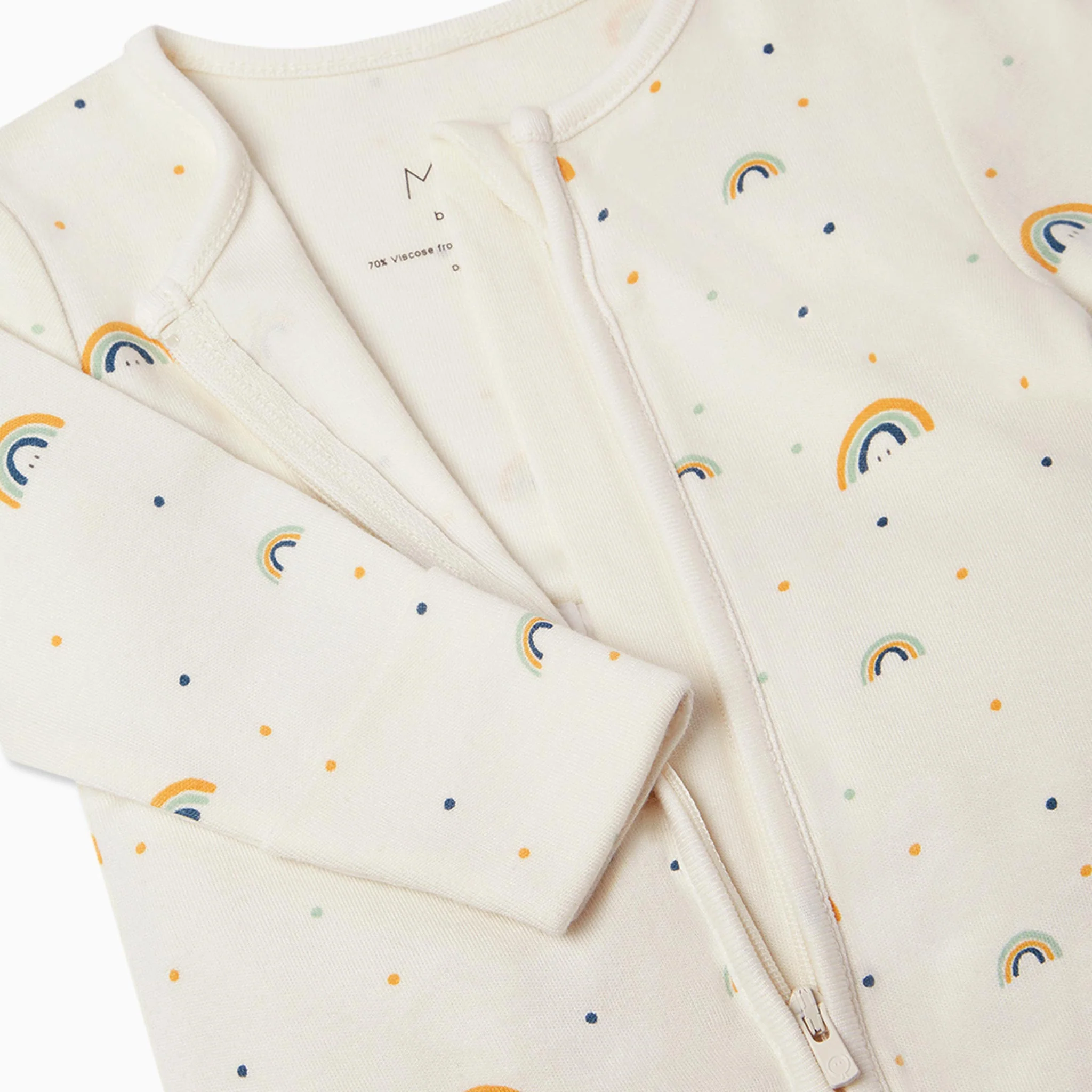 Rainbow Zip-Up Sleepsuit - Image 4