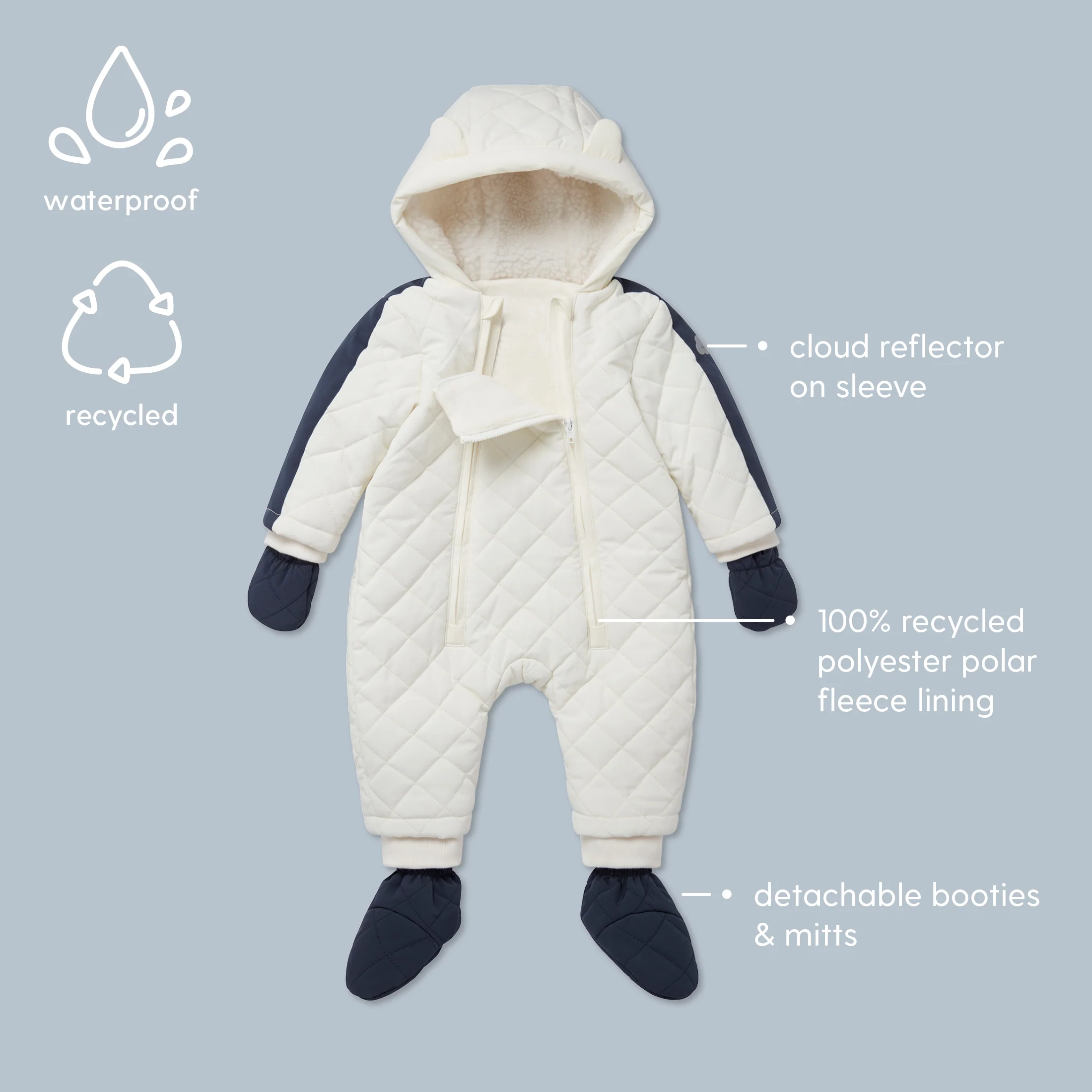 Recycled Quilted Snowsuit - Image 6
