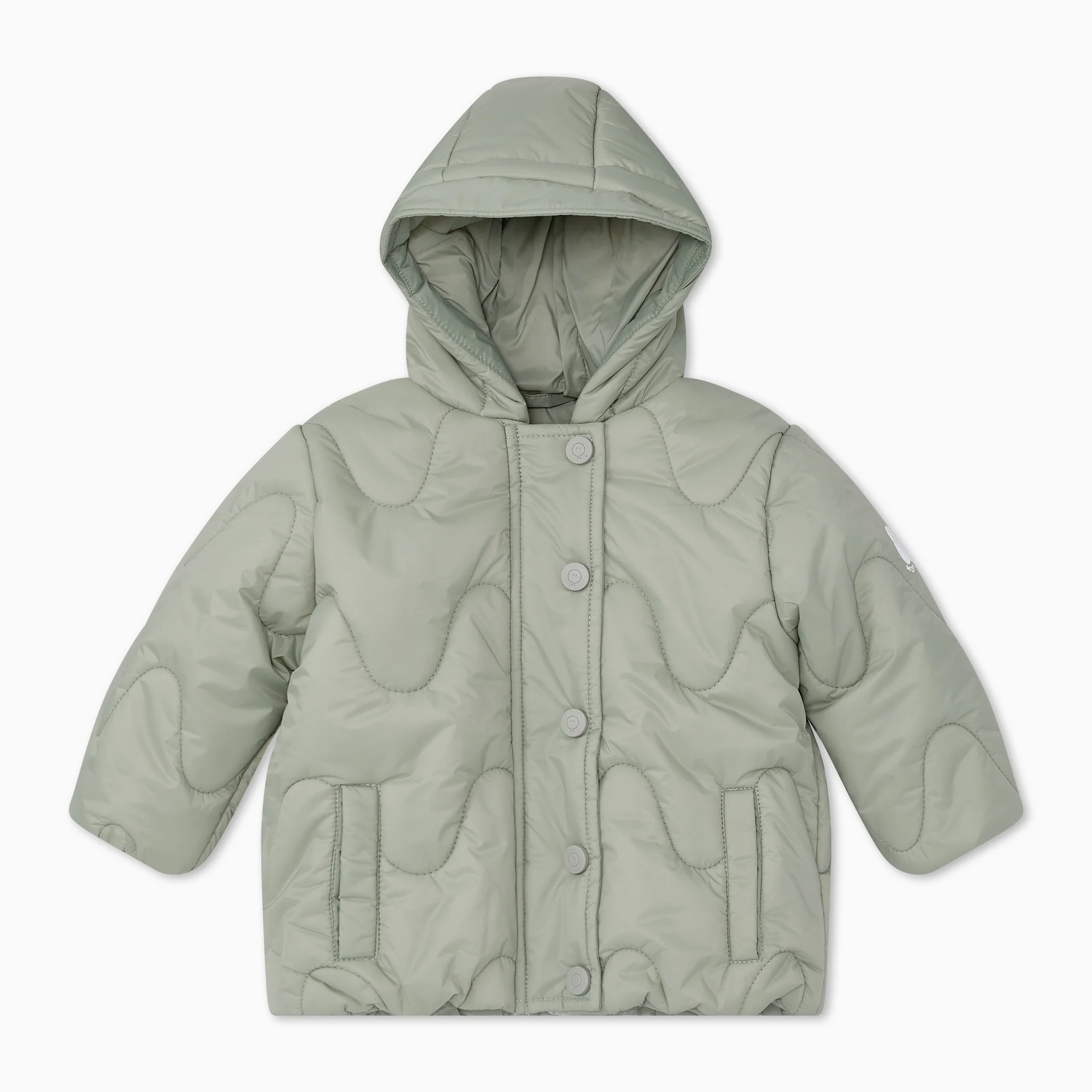 Recycled Waterproof Wavy Padded Coat - Image 2