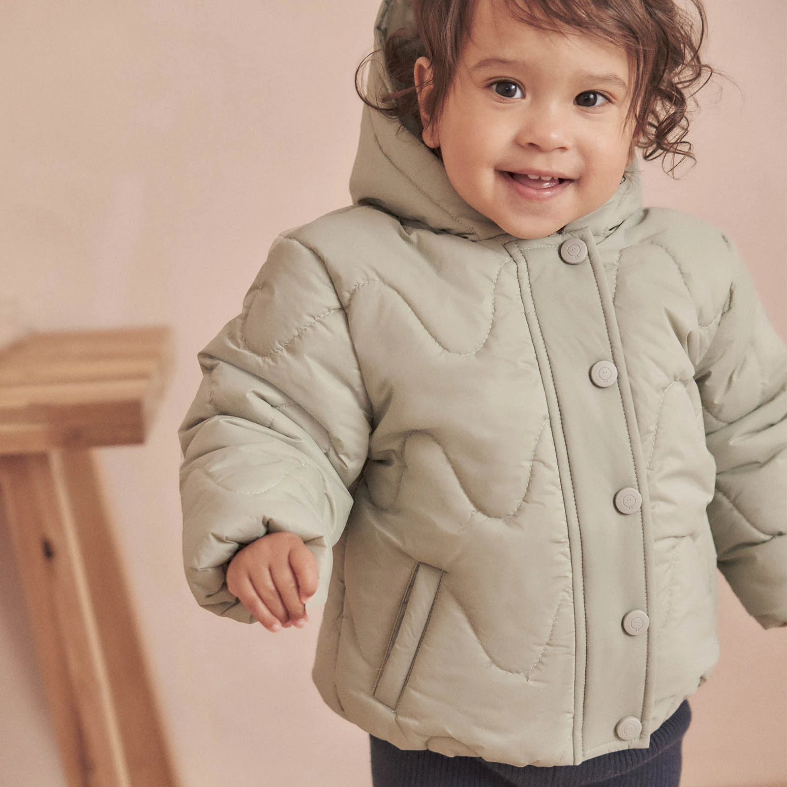 Recycled Waterproof Wavy Padded Coat - Image 5