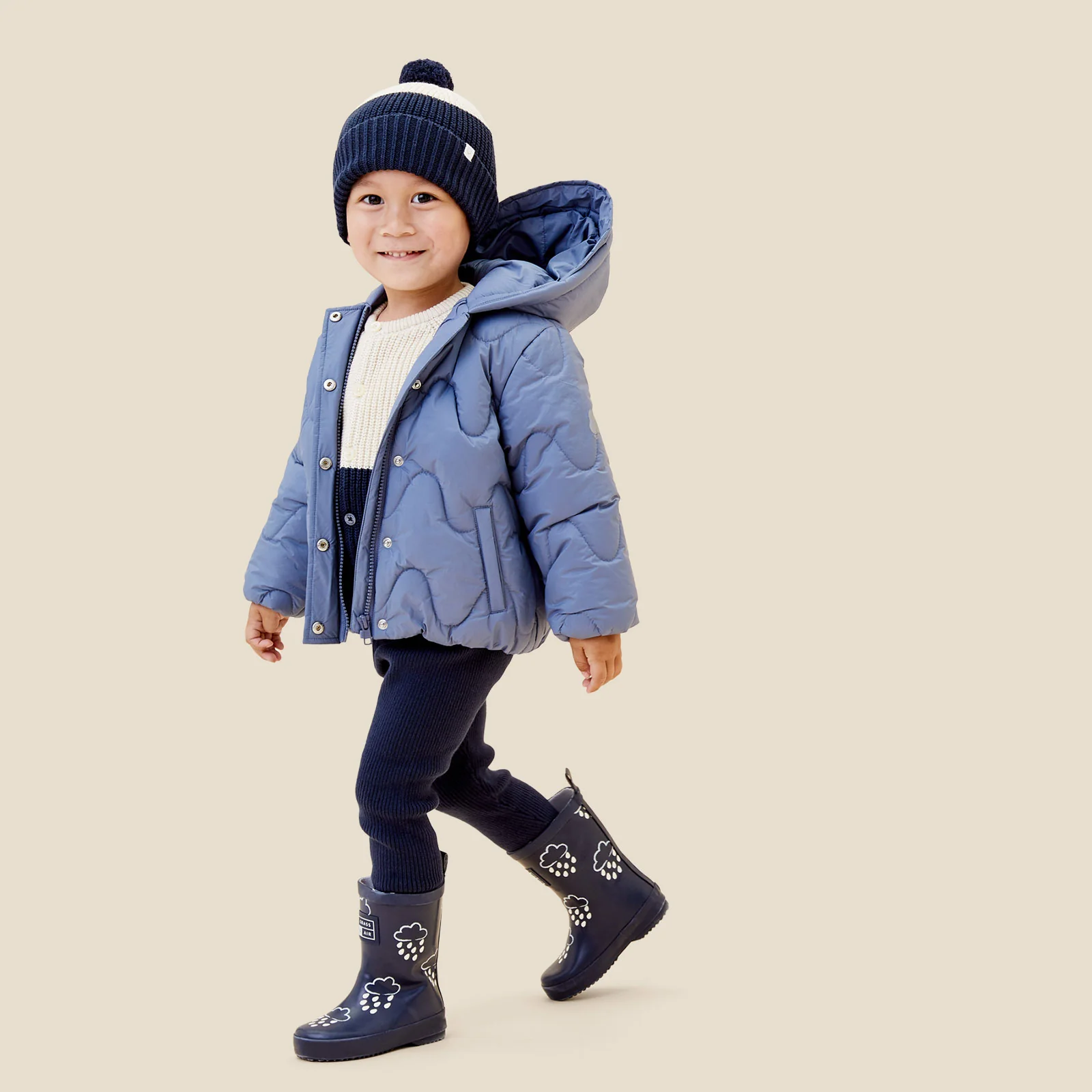 Recycled Waterproof Wavy Padded Coat - Image 9
