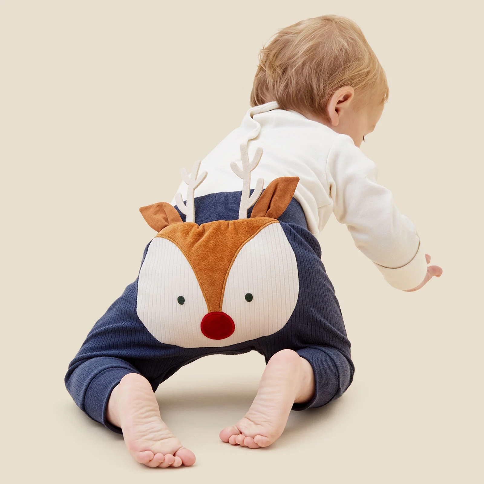 Reindeer Ribbed Joggers - Image 3