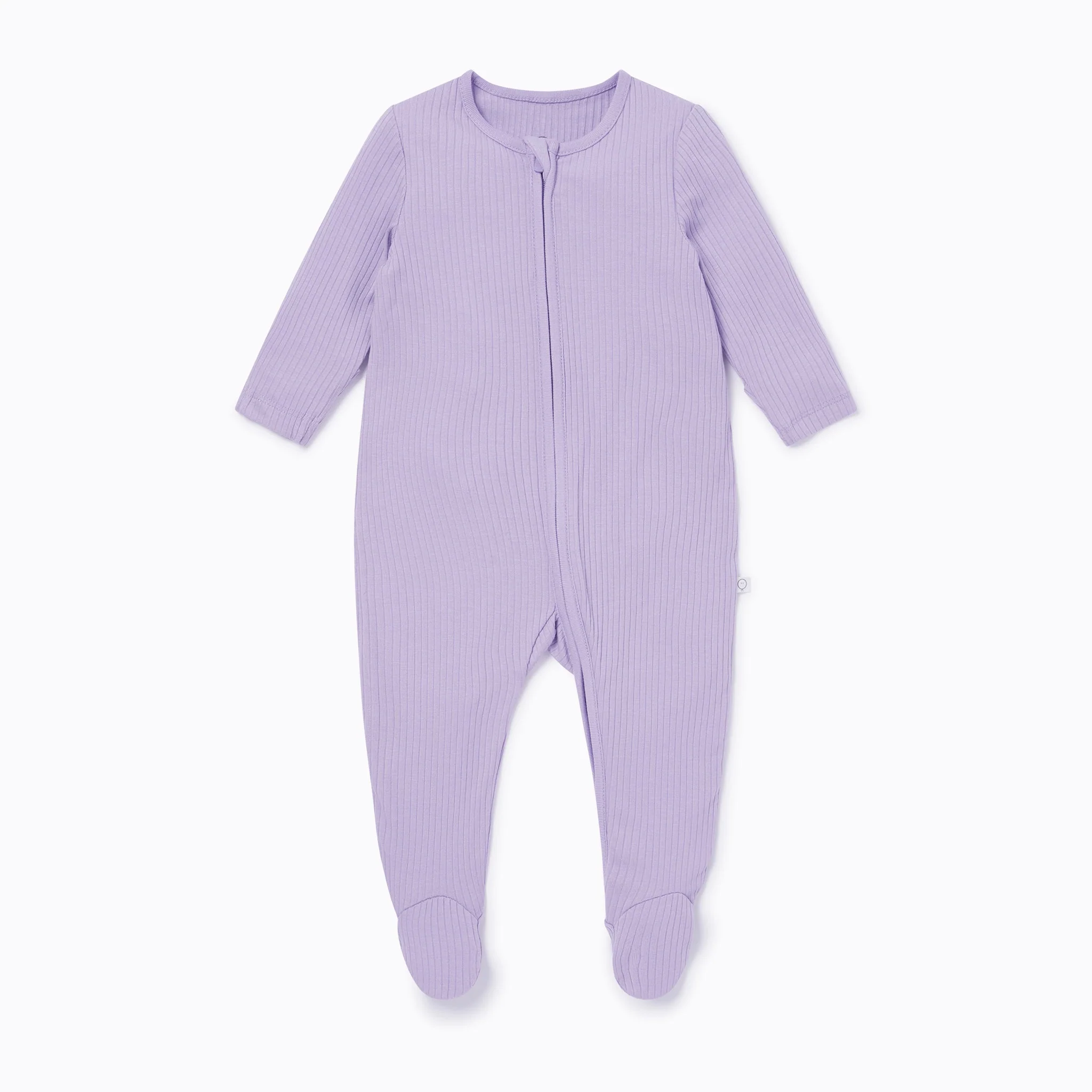 Ribbed Clever Zip Sleepsuit - Lilac - Image 2
