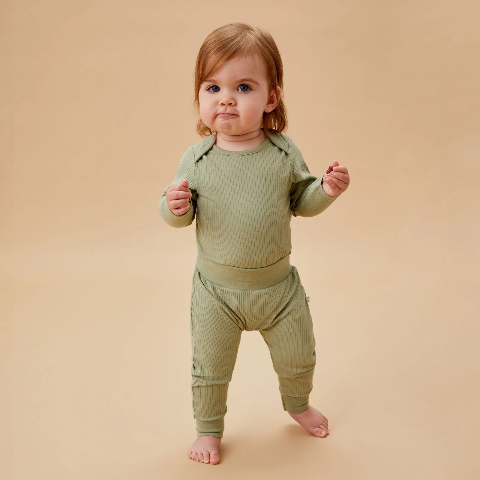 Ribbed Comfy Joggers - Sage
