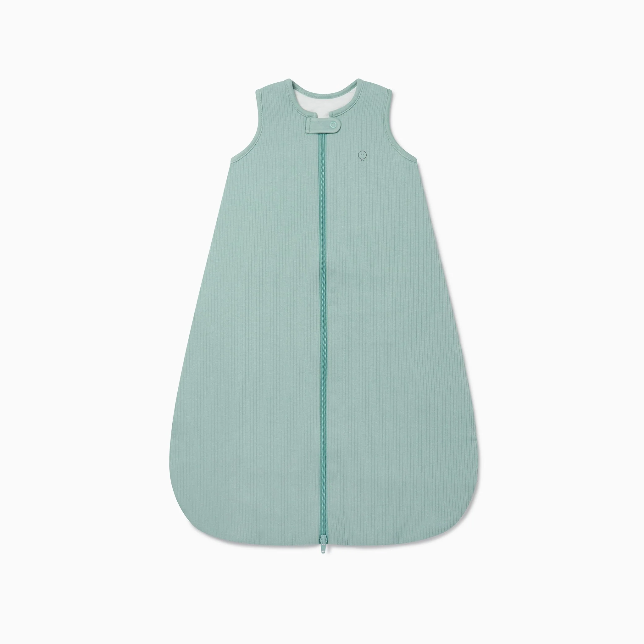 Ribbed Front Opening Sleeping Bag 1.5 TOG - Ribbed Mint - Image 2