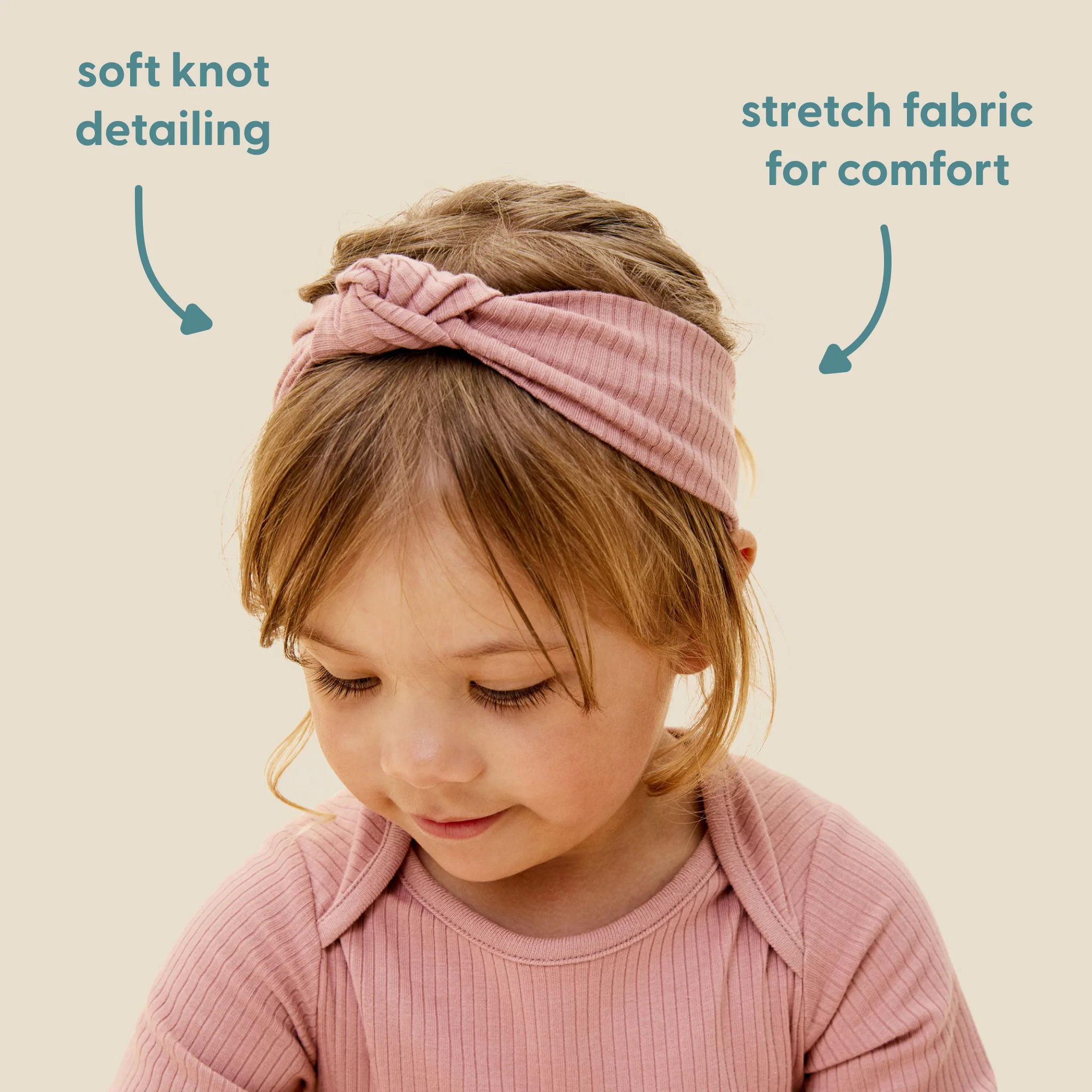 Ribbed Headband - Rose - Image 3