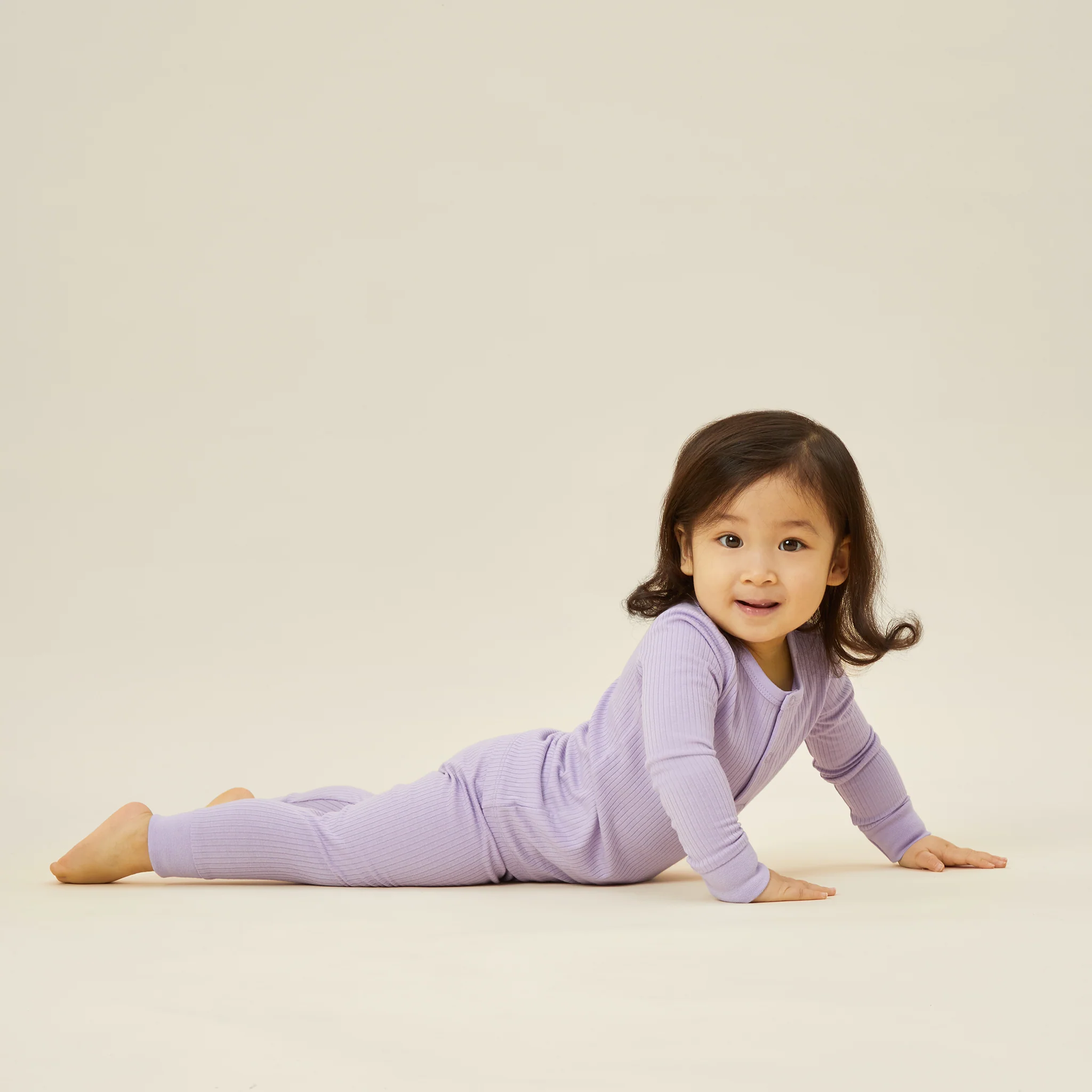 Lilac Ribbed Pyjamas - Image 3