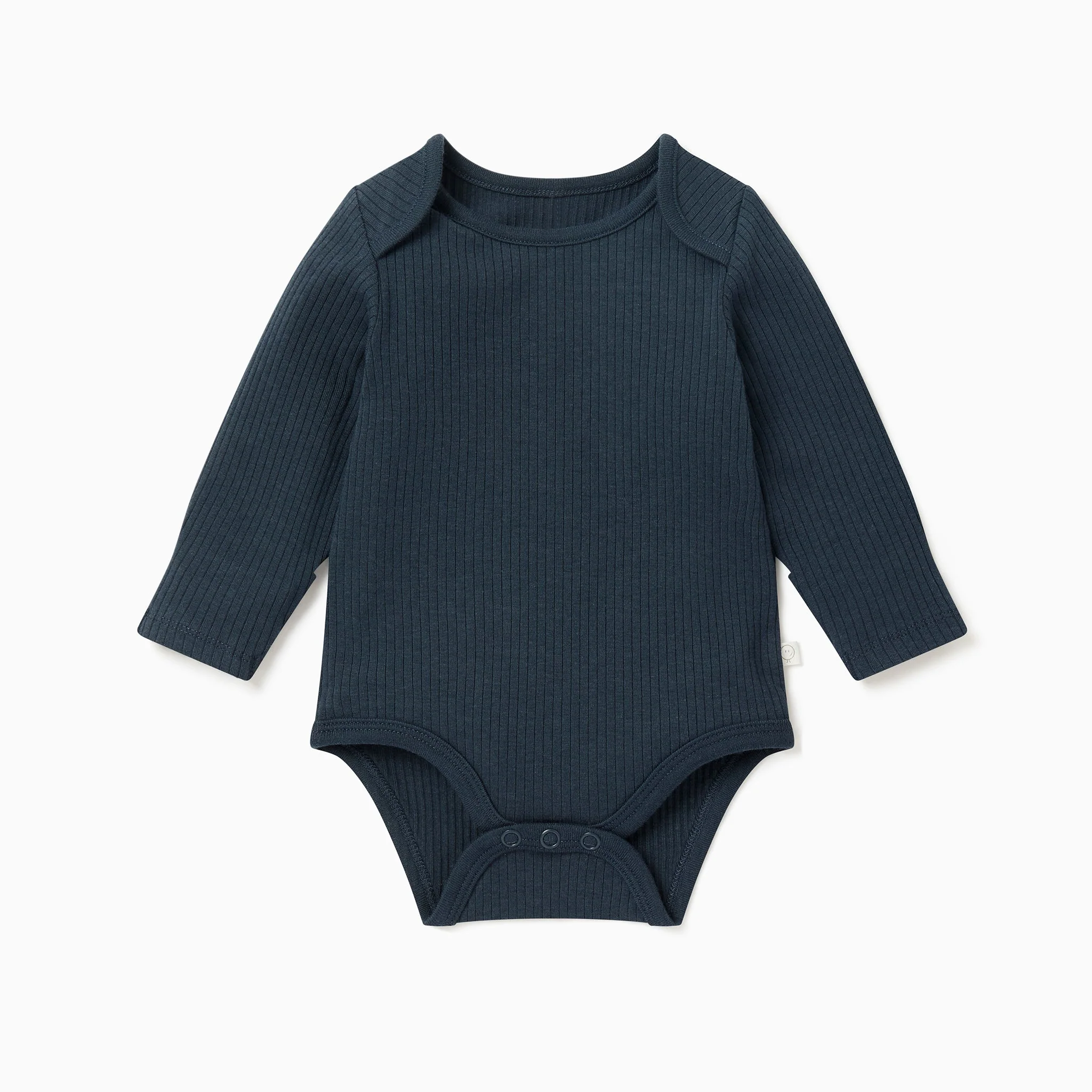 Ribbed Long Sleeve Bodysuit - Navy - Image 2
