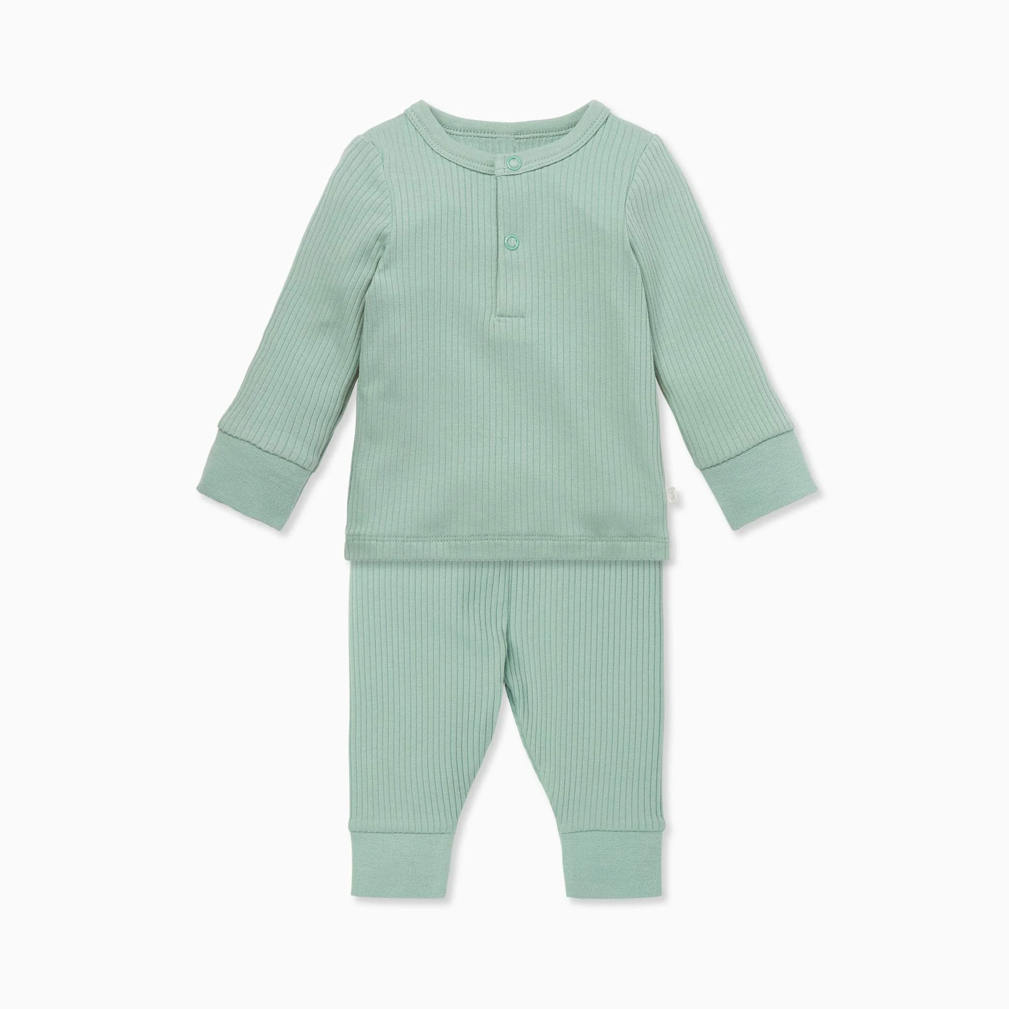 Ribbed Pyjamas - Mint - Image 2